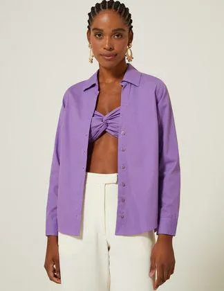 Camisa Algodão Com Top