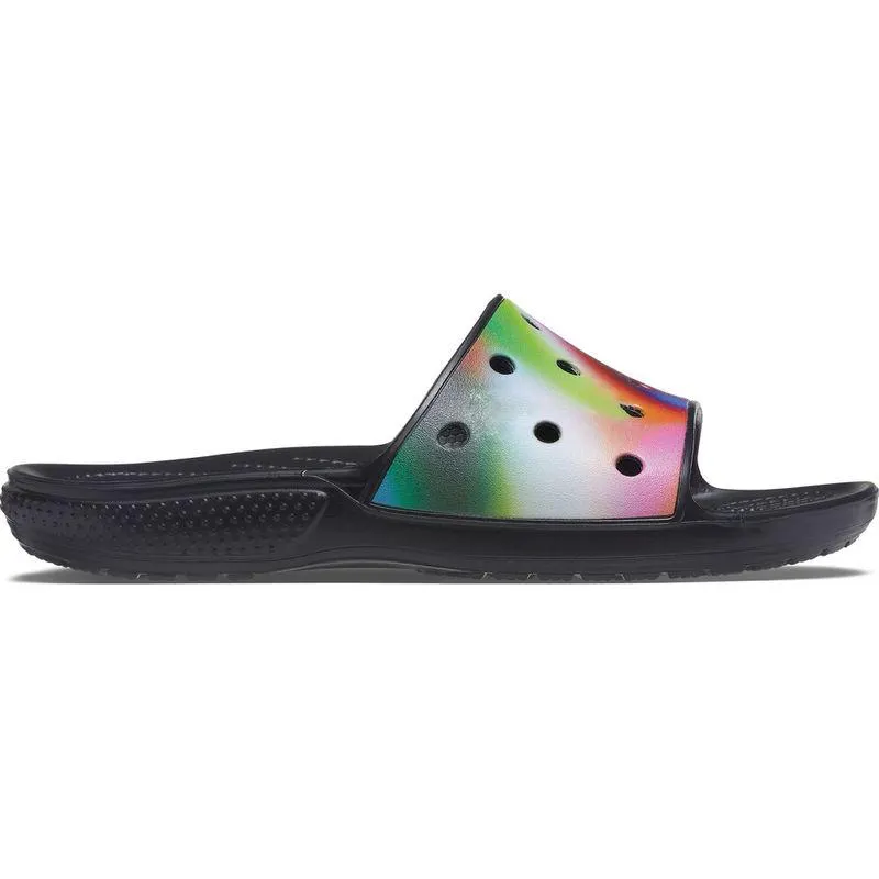Chinelo Crocs Classic Solarized Slide Black/Multi