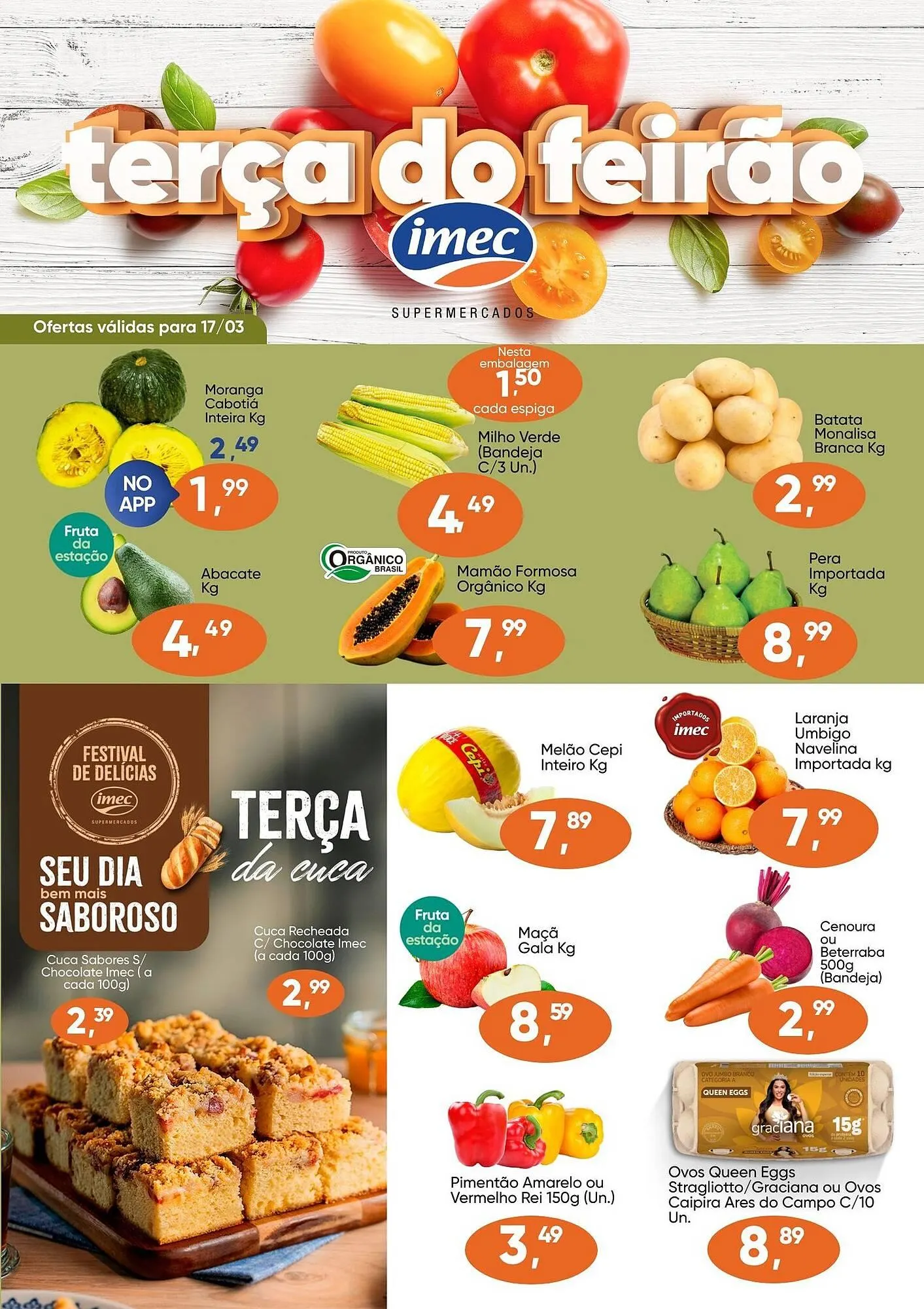Encarte de Catálogo Imec Supermercados 17 de março até 17 de março 2026 - Pagina 1