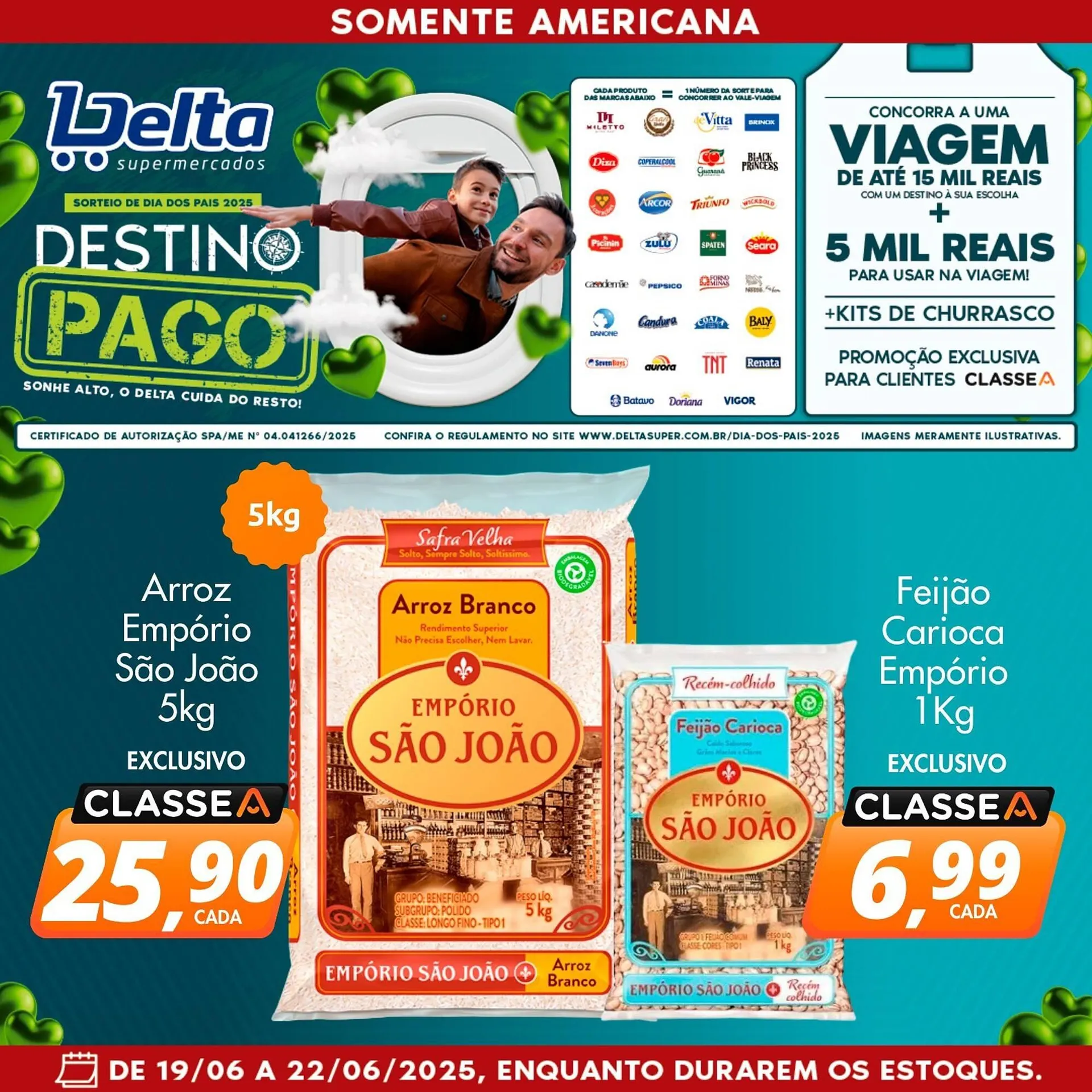 Encarte de Catálogo Delta Supermercados 19 de junho até 22 de junho 2025 - Pagina 1