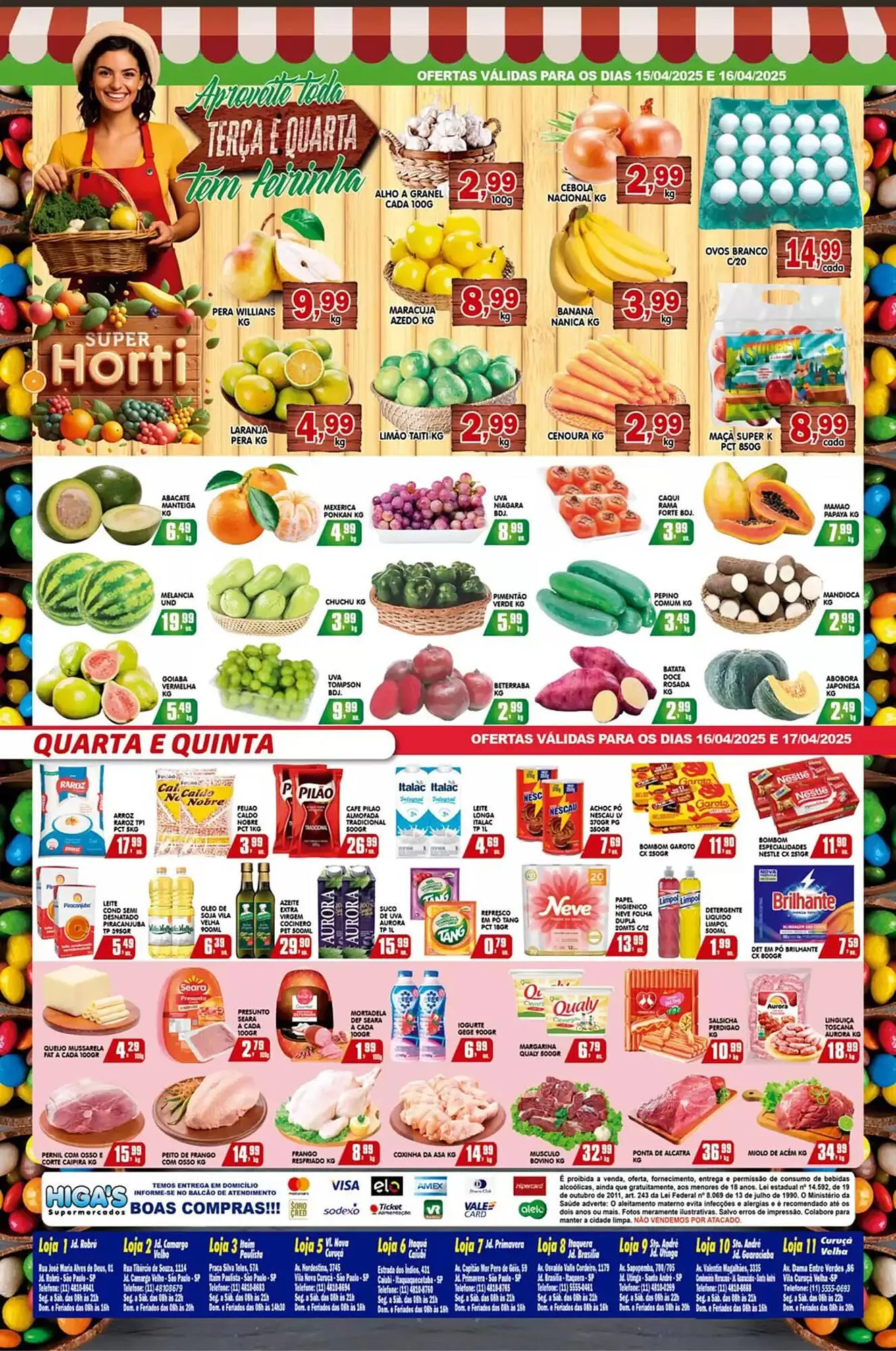 Encarte de Catálogo Higa's Supermercado 16 de abril até 22 de abril 2025 - Pagina 3