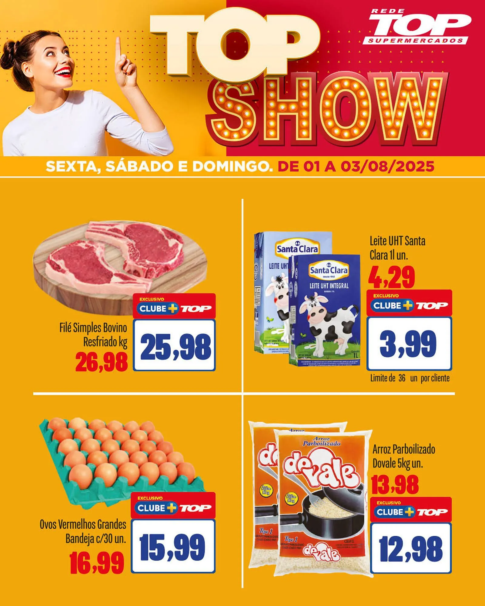 Encarte de Catálogo Rede Top 1 de agosto até 3 de agosto 2025 - Pagina 1