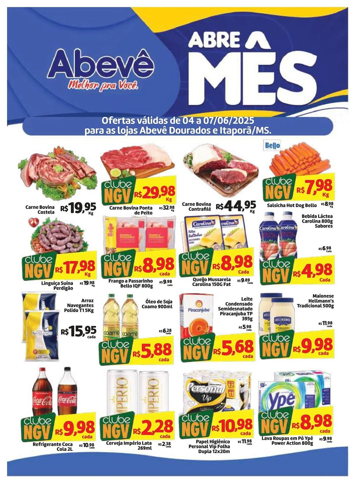 Encarte de Catálogo Abevê Supermercados 4 de junho até 7 de junho 2025 - Pagina 1