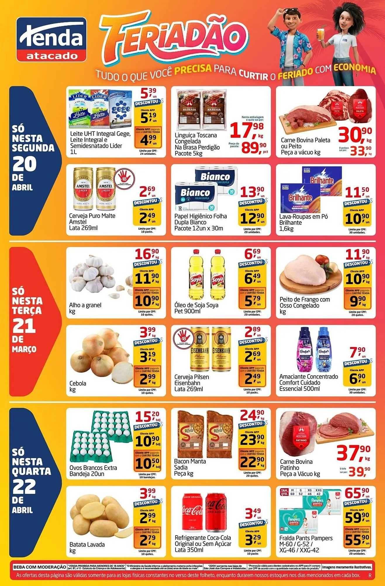 Encarte de Folheto Tenda Atacado 20 de abril até 22 de abril 2026 - Pagina 1