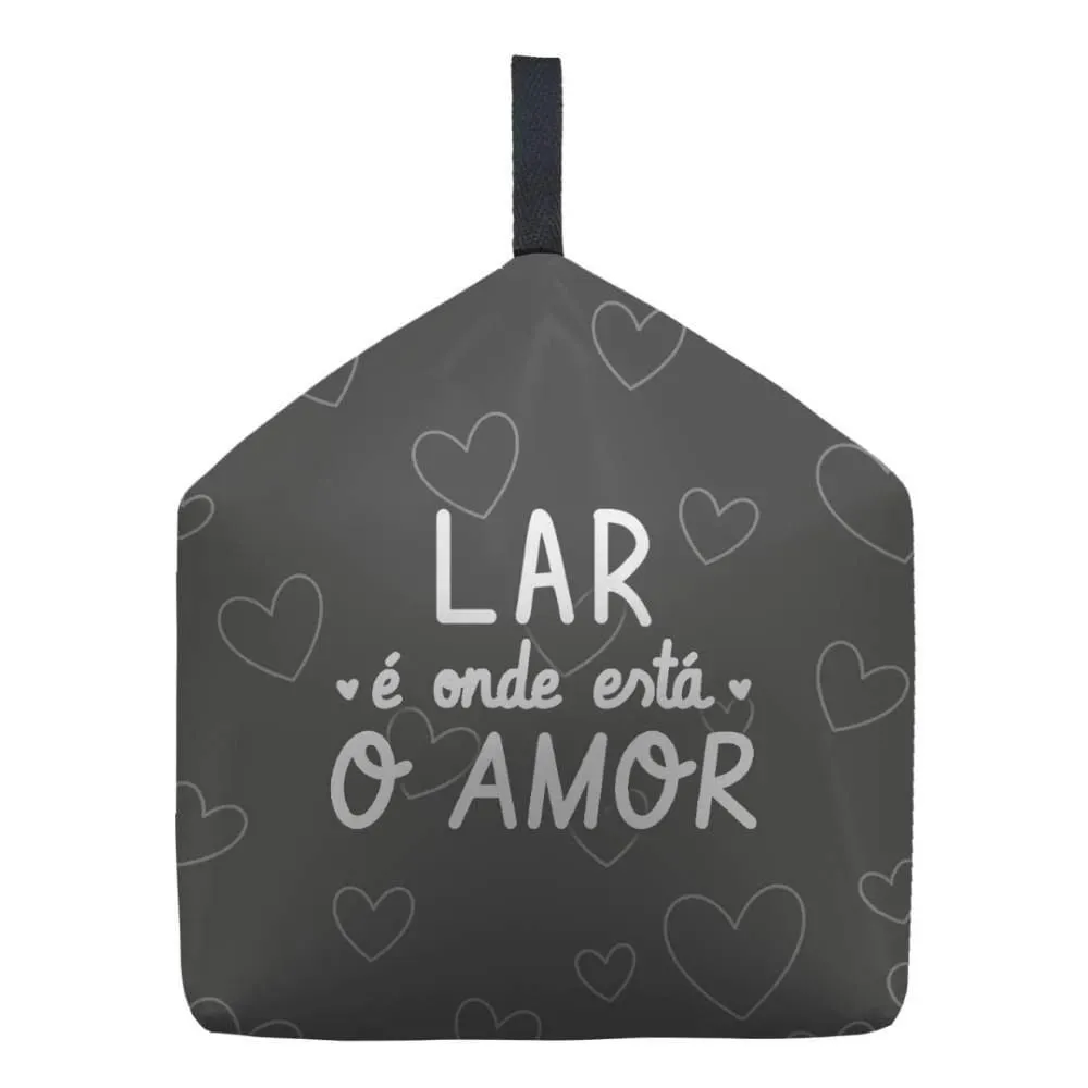 Peso De Porta Decorativo Havan Casa - Coração Cinza