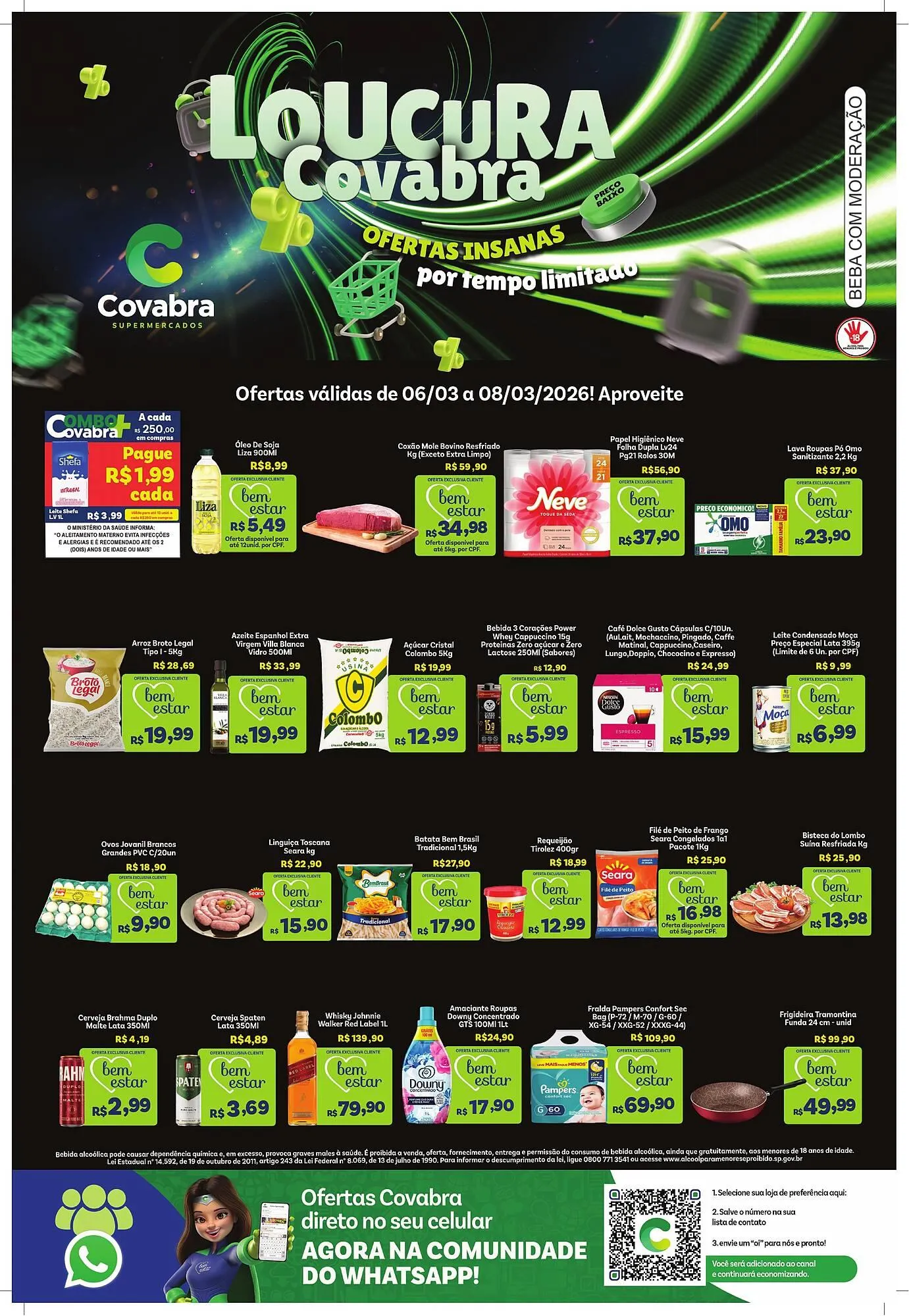 Encarte de Catálogo Covabra Supermercados 6 de março até 8 de março 2026 - Pagina 1
