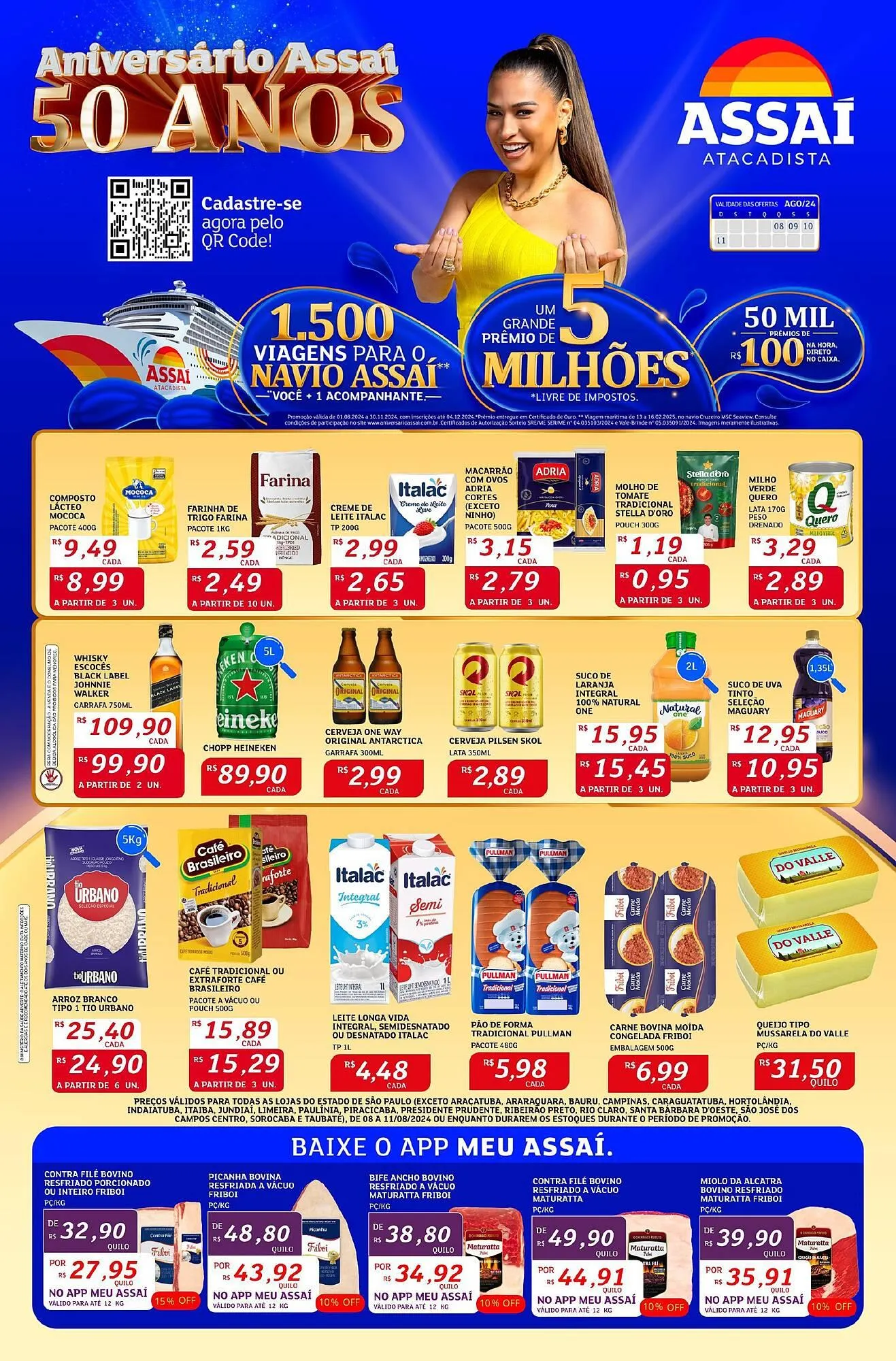 Encarte de Catálogo Assaí Atacadista 8 de agosto até 11 de agosto 2024 - Pagina 1