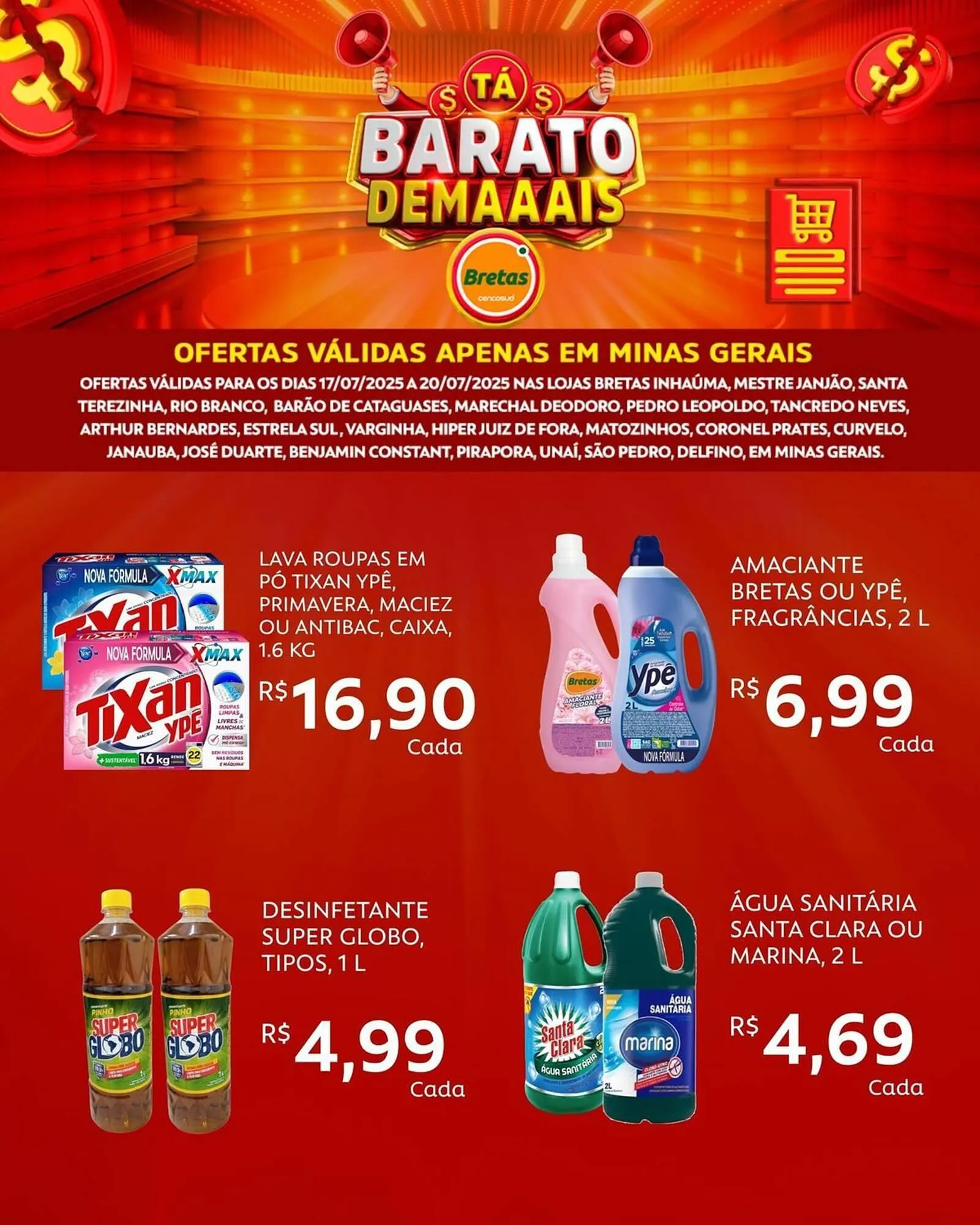 Encarte de Catálogo Supermercados Bretas 17 de julho até 23 de julho 2025 - Pagina 8