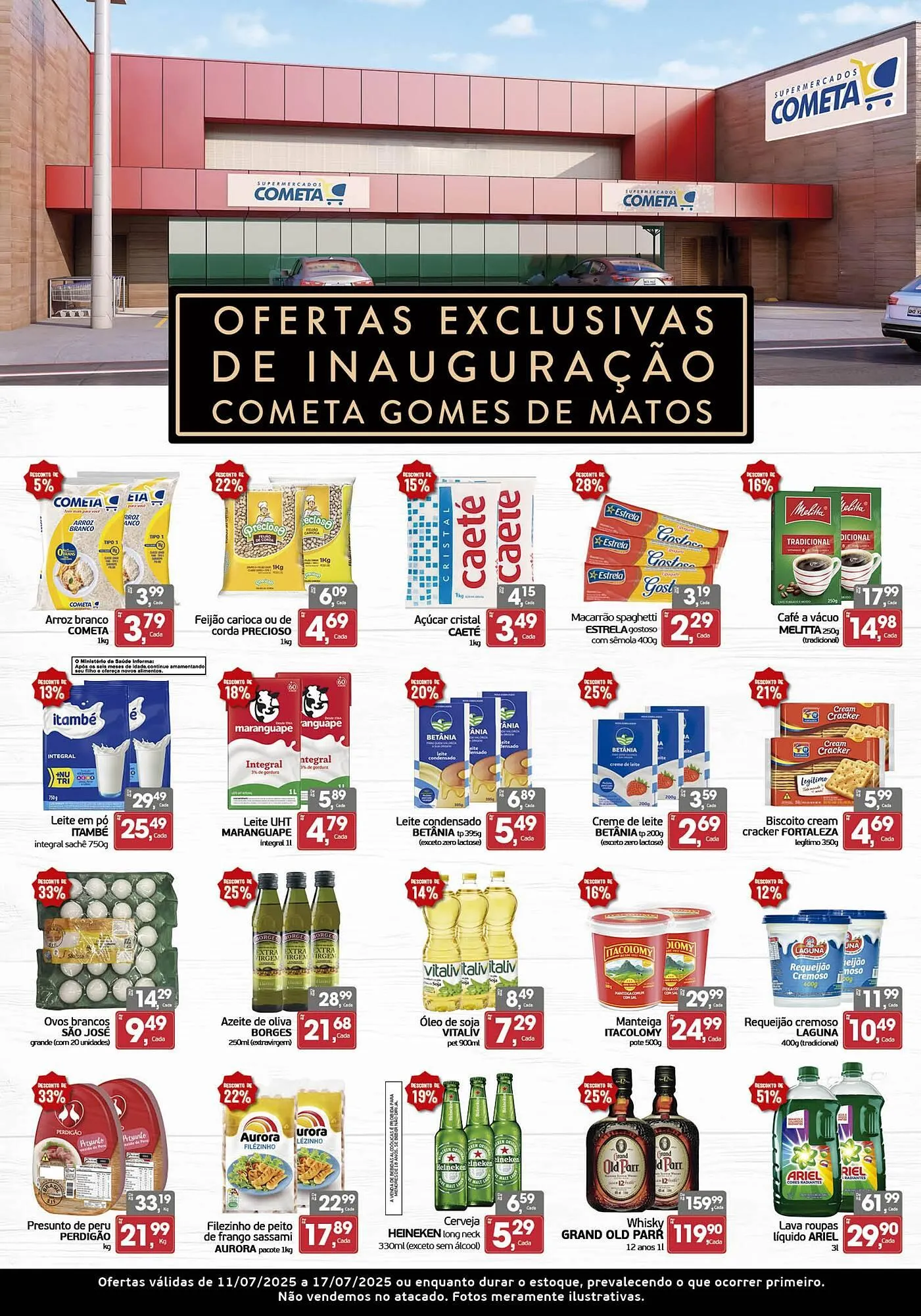 Encarte de Catálogo Cometa Supermercados 11 de julho até 17 de julho 2025 - Pagina 1