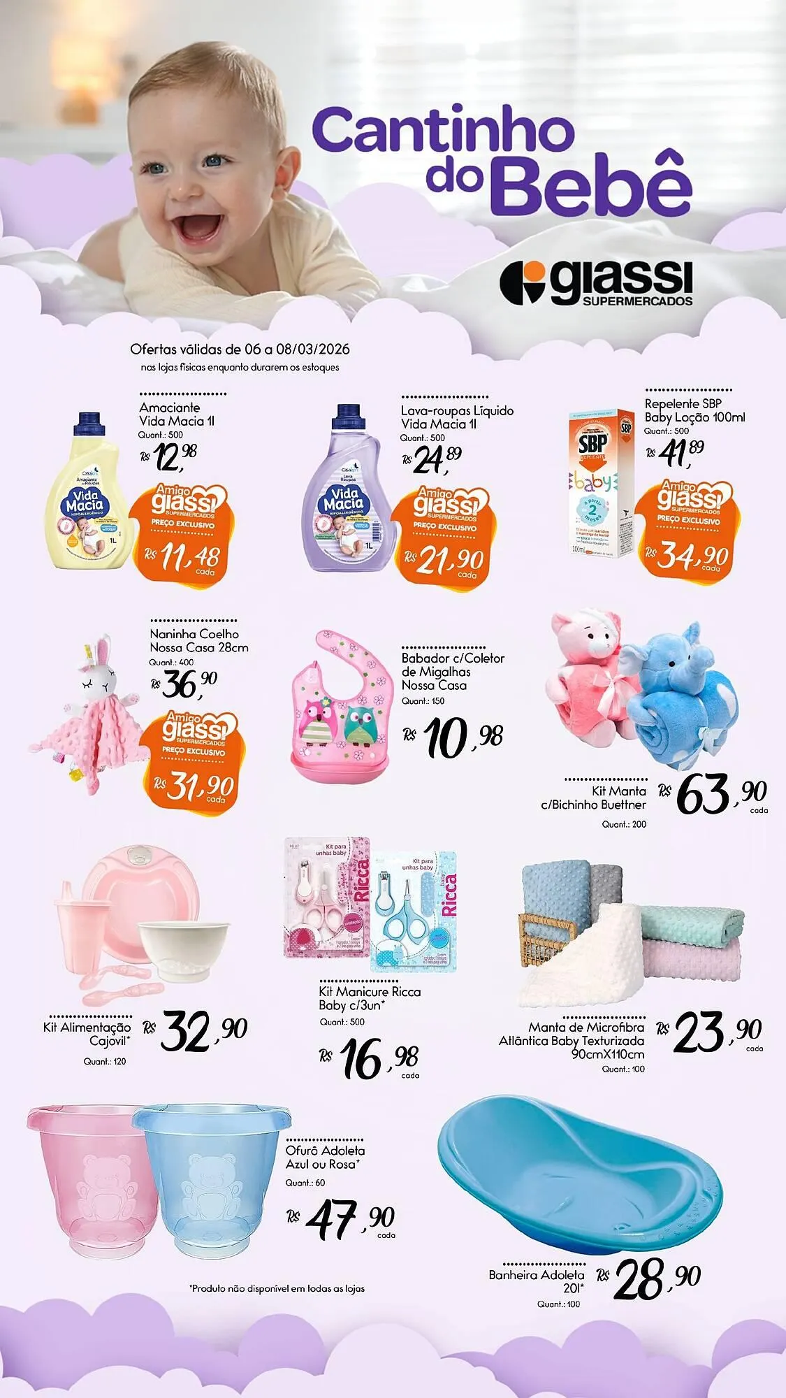 Encarte de Encarte Giassi Supermercados 6 de março até 8 de março 2026 - Pagina 1