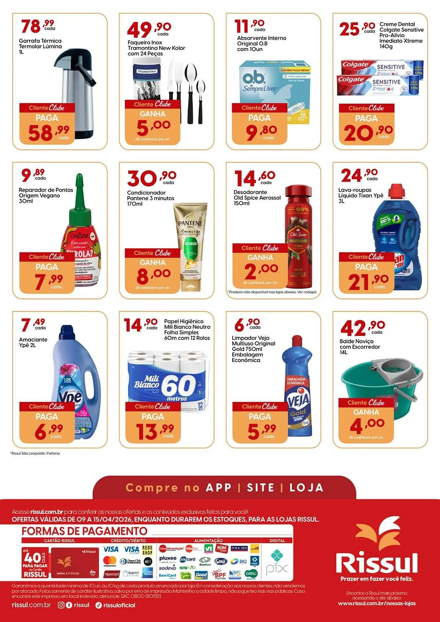 Encarte de Catálogo Supper Rissul 9 de abril até 15 de abril 2026 - Pagina 4