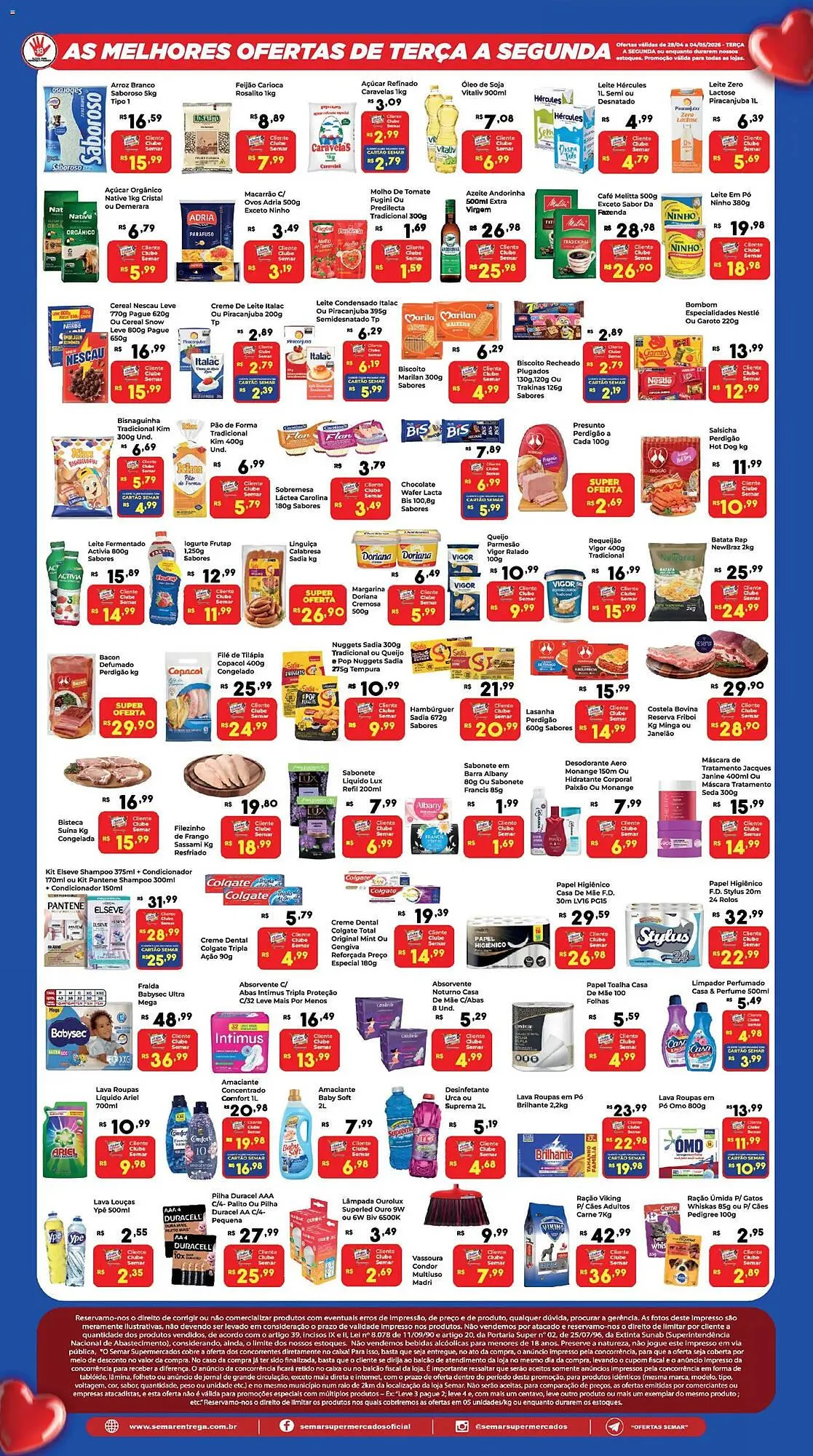 Encarte de Folheto Semar Supermercado 28 de abril até 4 de maio 2026 - Pagina 2