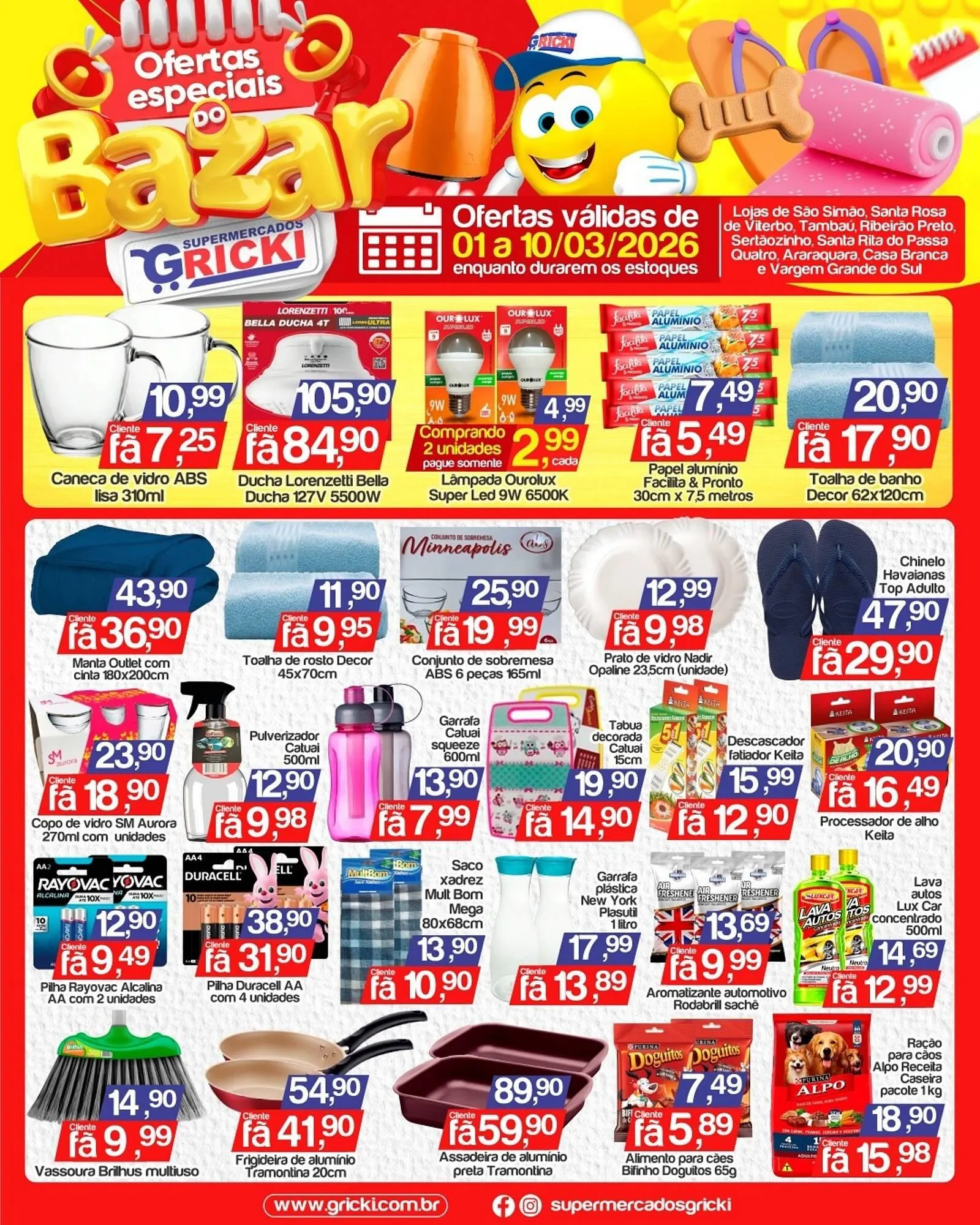 Encarte de Catálogo Supermercados Gricki 2 de março até 10 de março 2026 - Pagina 1