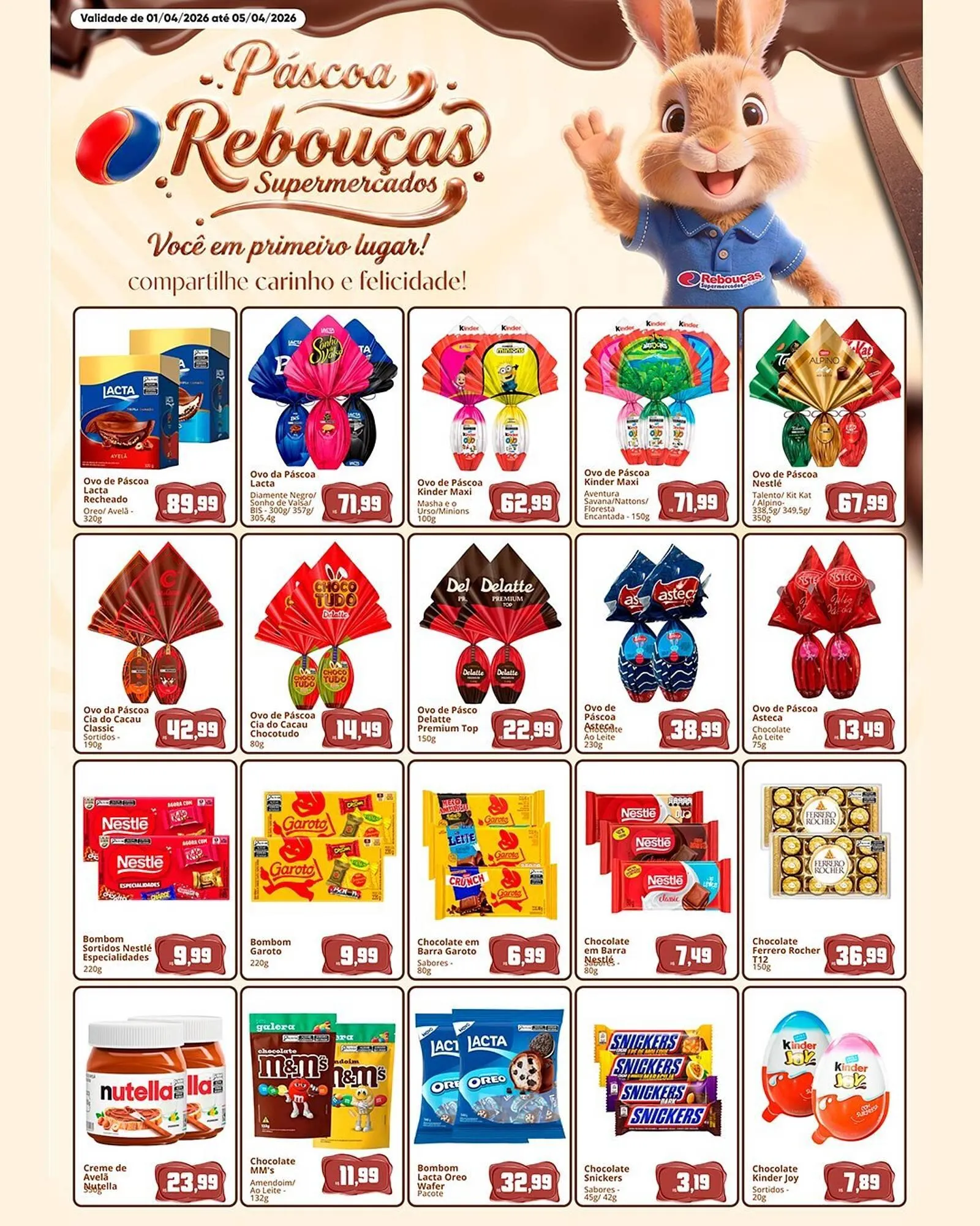 Encarte de Catálogo Rebouças Supermercados 1 de abril até 5 de abril 2026 - Pagina 1