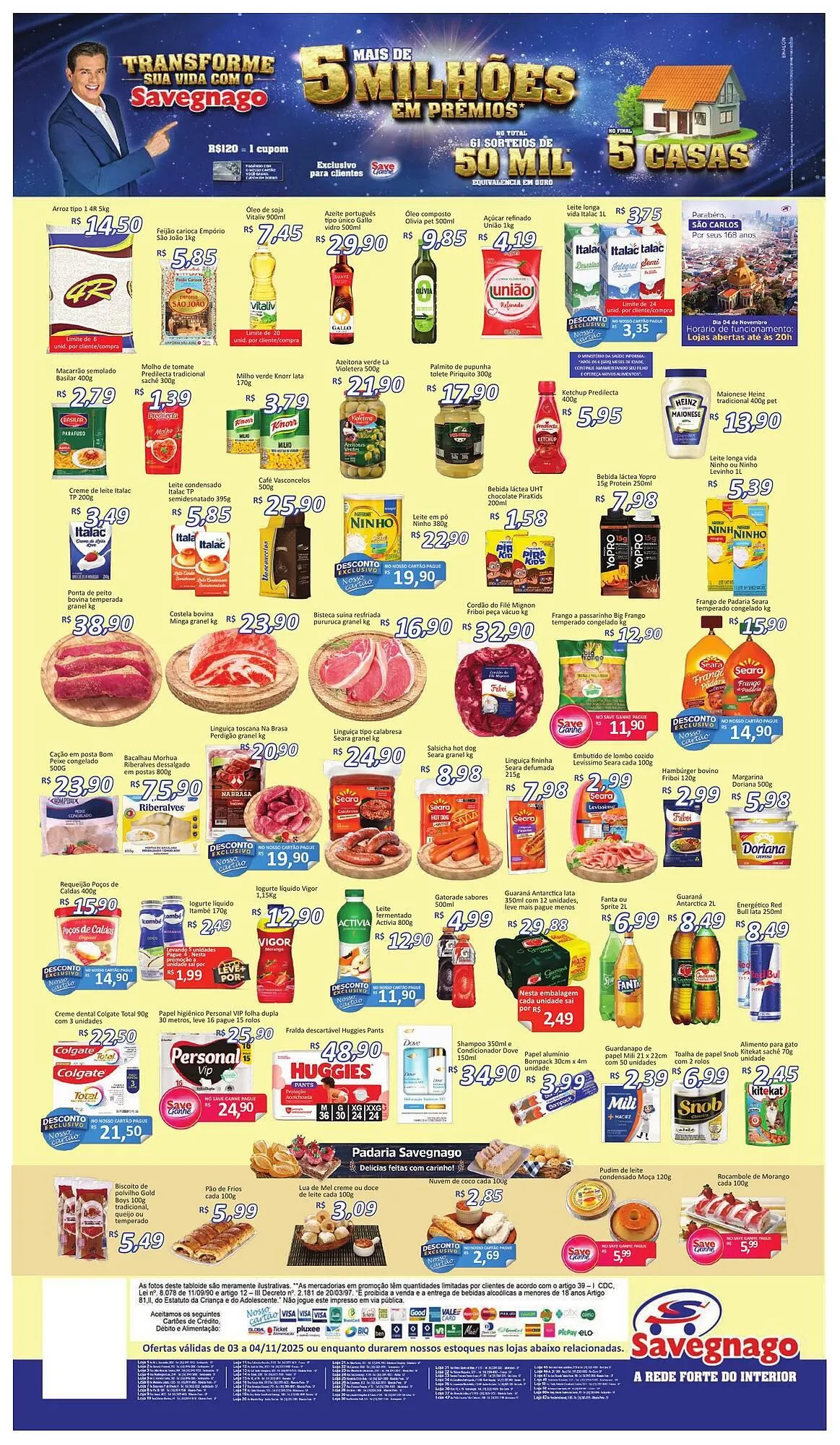 Encarte de Catálogo Supermercados Savegnago 3 de novembro até 4 de novembro 2025 - Pagina 2