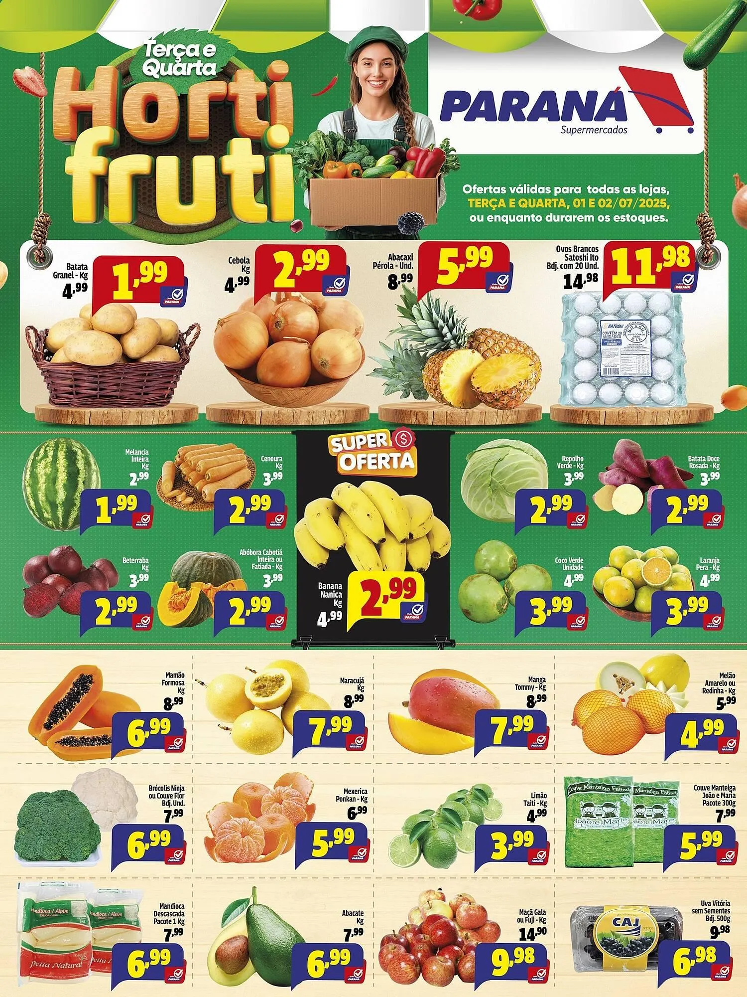 Encarte de Catálogo Supermercado Paraná 1 de julho até 2 de julho 2025 - Pagina 1