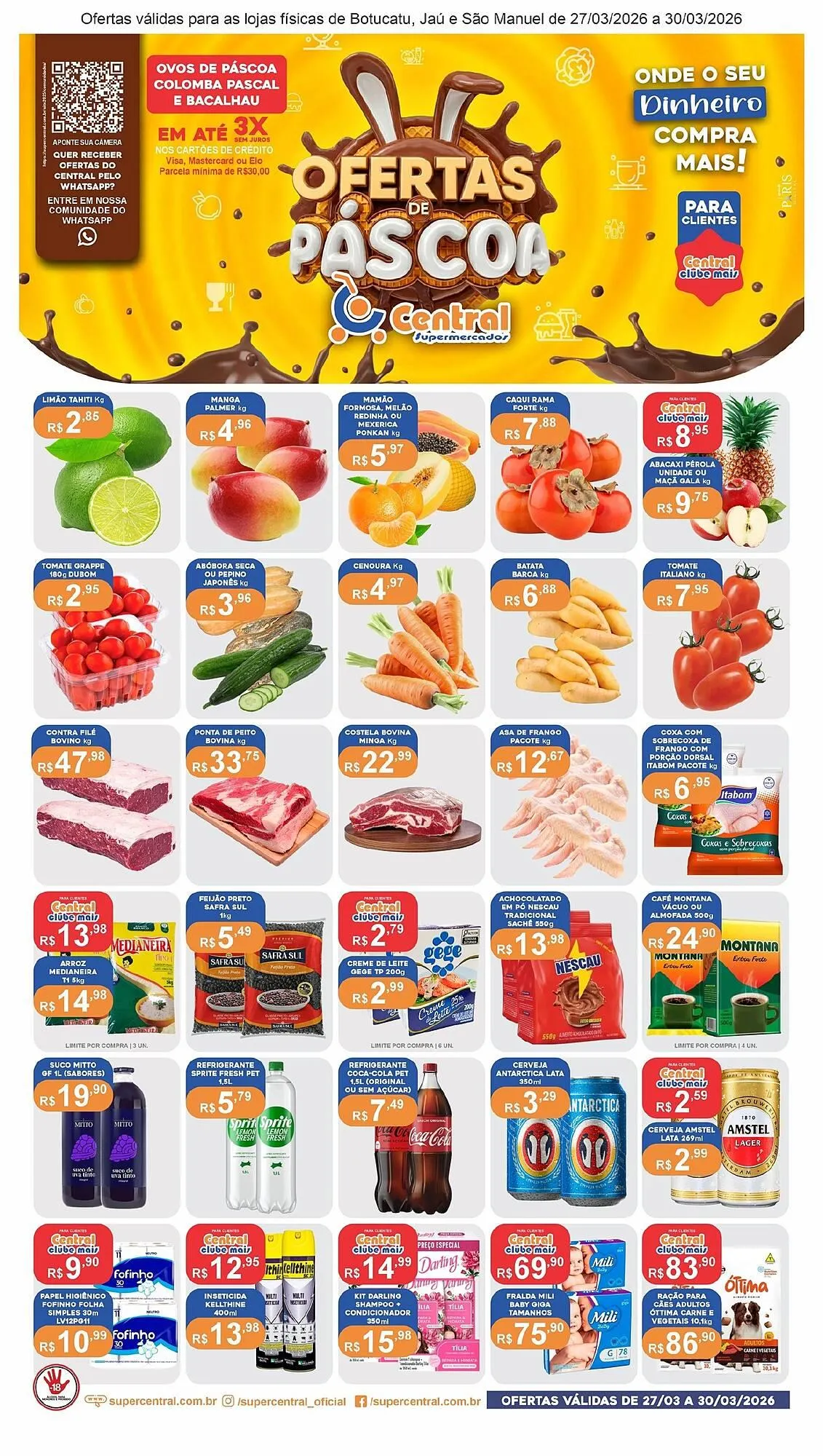 Encarte de Catálogo Central Supermercados 27 de março até 30 de março 2026 - Pagina 1