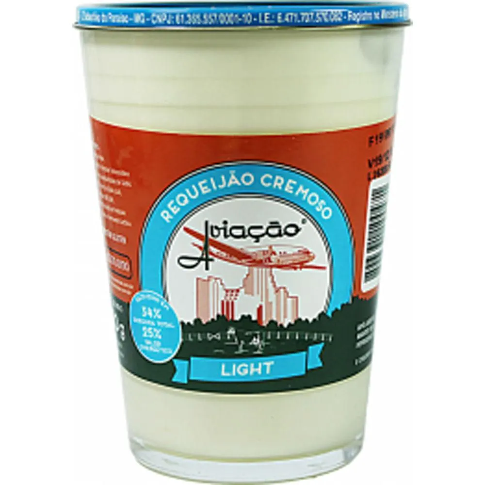 Requeijao Aviacao 250g Cremoso Light
