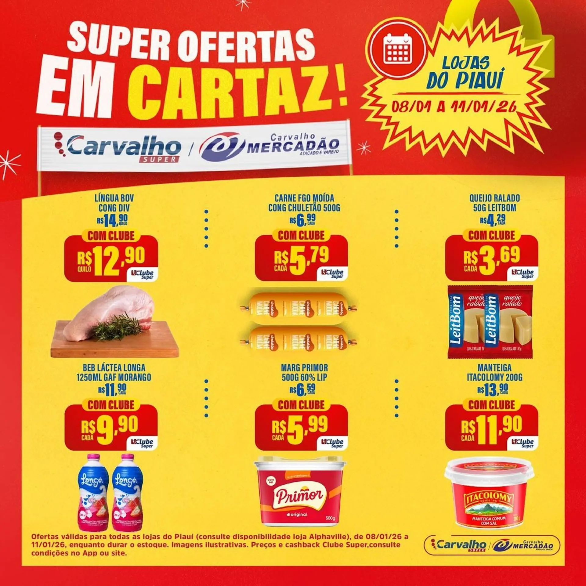 Encarte de Catálogo Carvalho Supermercado 8 de janeiro até 11 de janeiro 2026 - Pagina 1