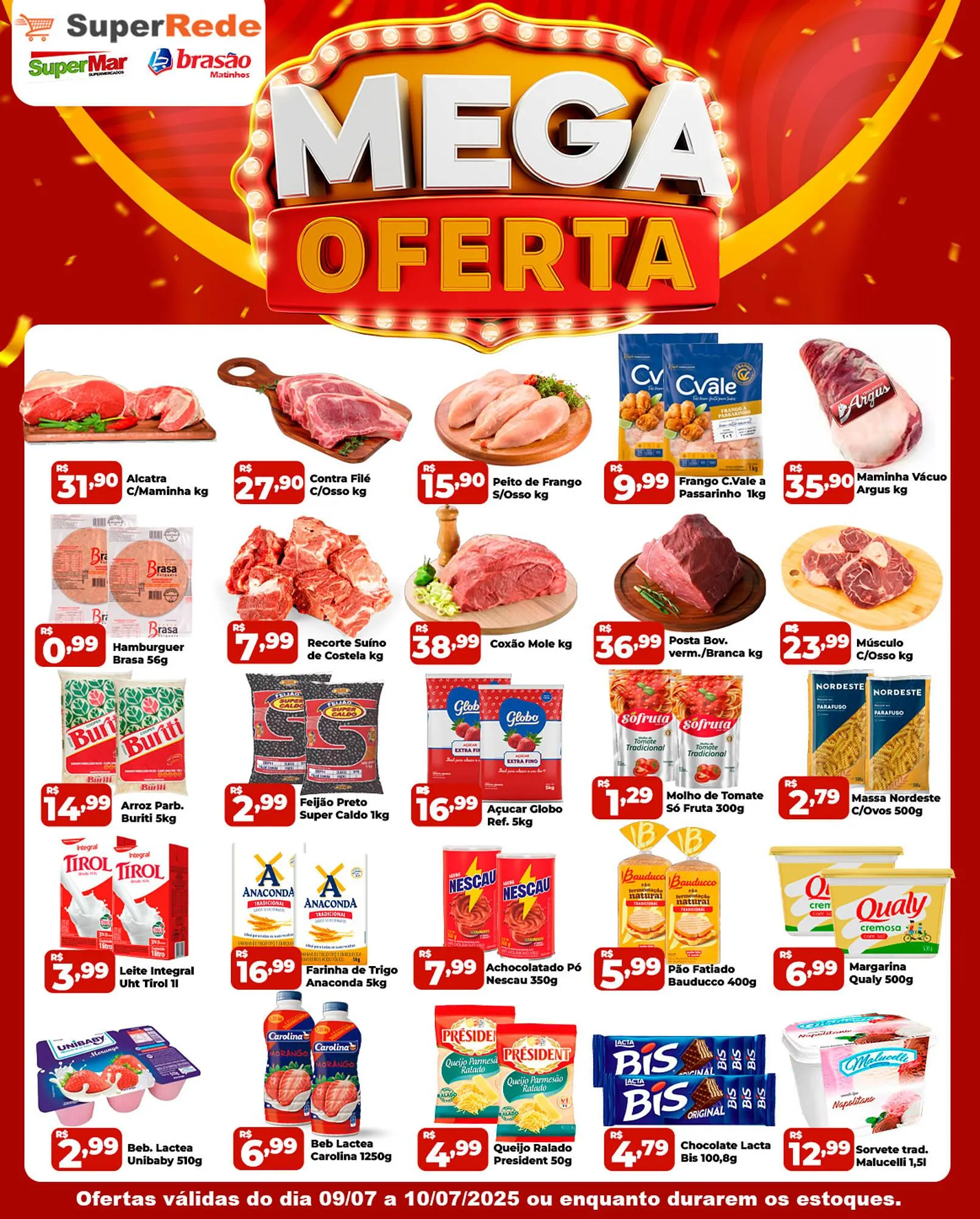 Encarte de Catálogo Super Rede Atacadista 9 de julho até 10 de julho 2025 - Pagina 1