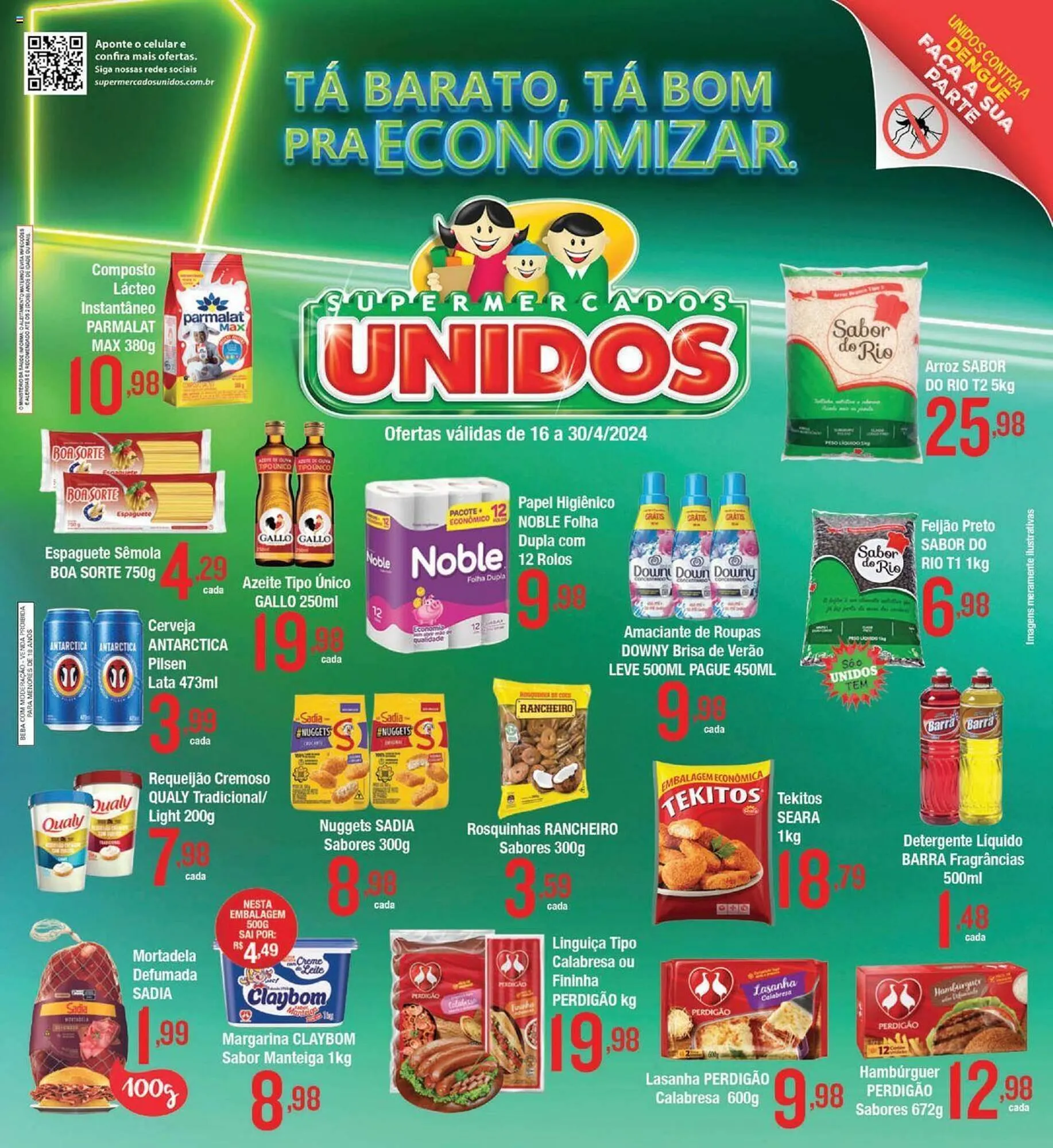 Encarte de Catálogo Supermercados Unidos 16 de abril até 30 de abril 2024 - Pagina 1
