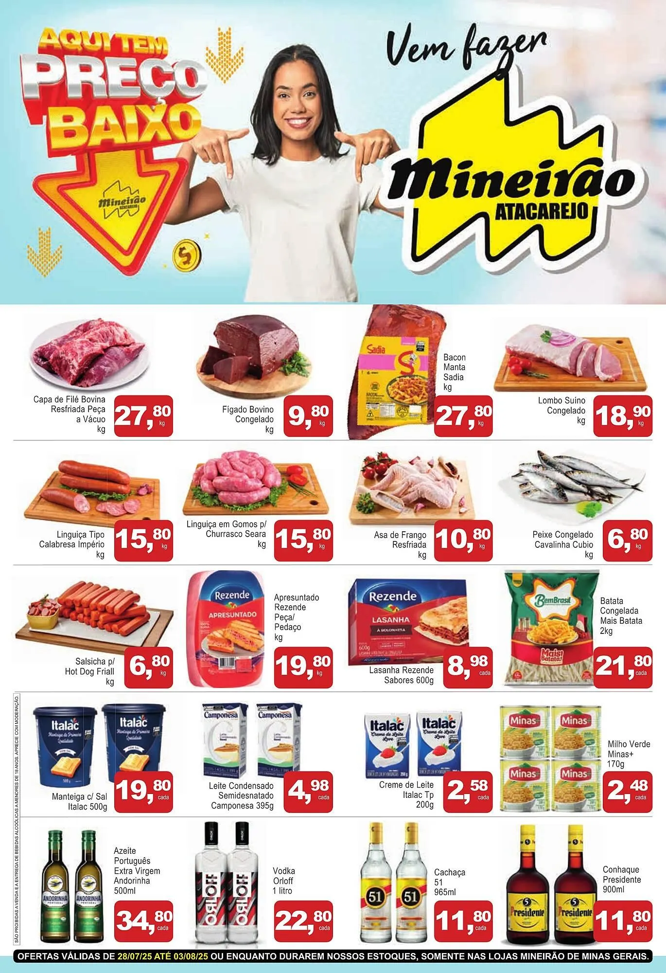 Encarte de Catálogo Mineirão Atacarejo 28 de julho até 3 de agosto 2025 - Pagina 1