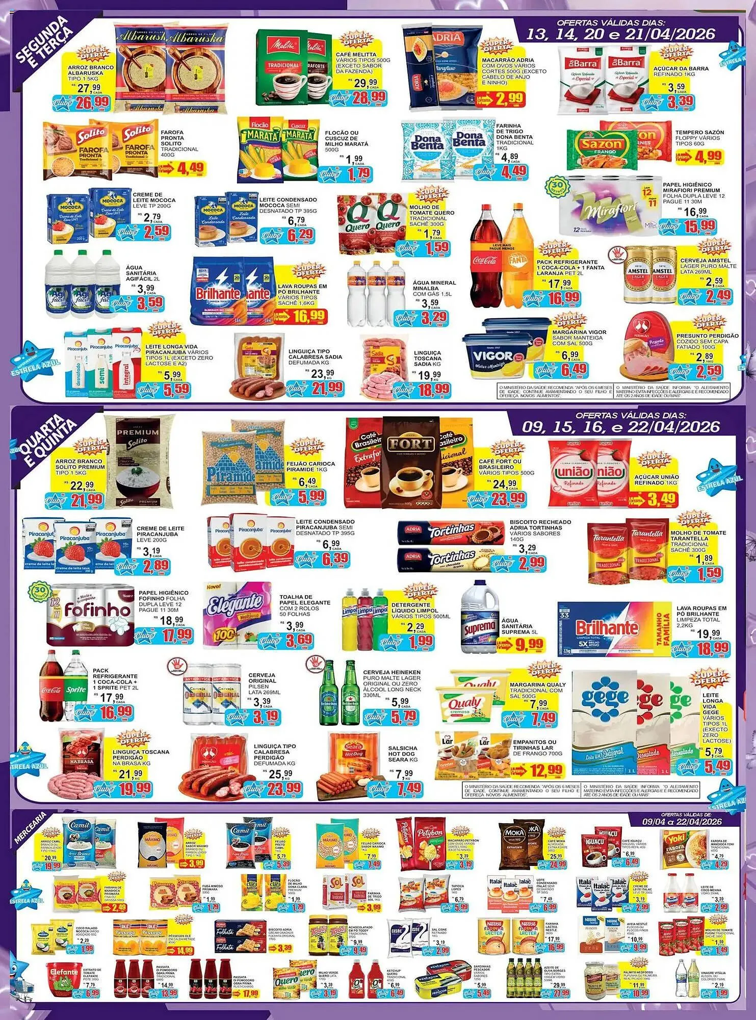 Encarte de Folheto Supermercado Estrela Azul 9 de abril até 22 de abril 2026 - Pagina 2