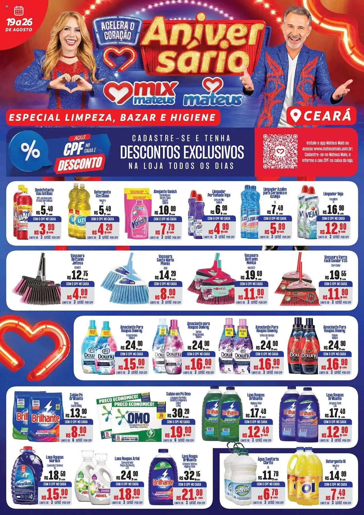 Encarte de Catálogo Supermercados Mateus 19 de agosto até 26 de agosto 2025 - Pagina 1
