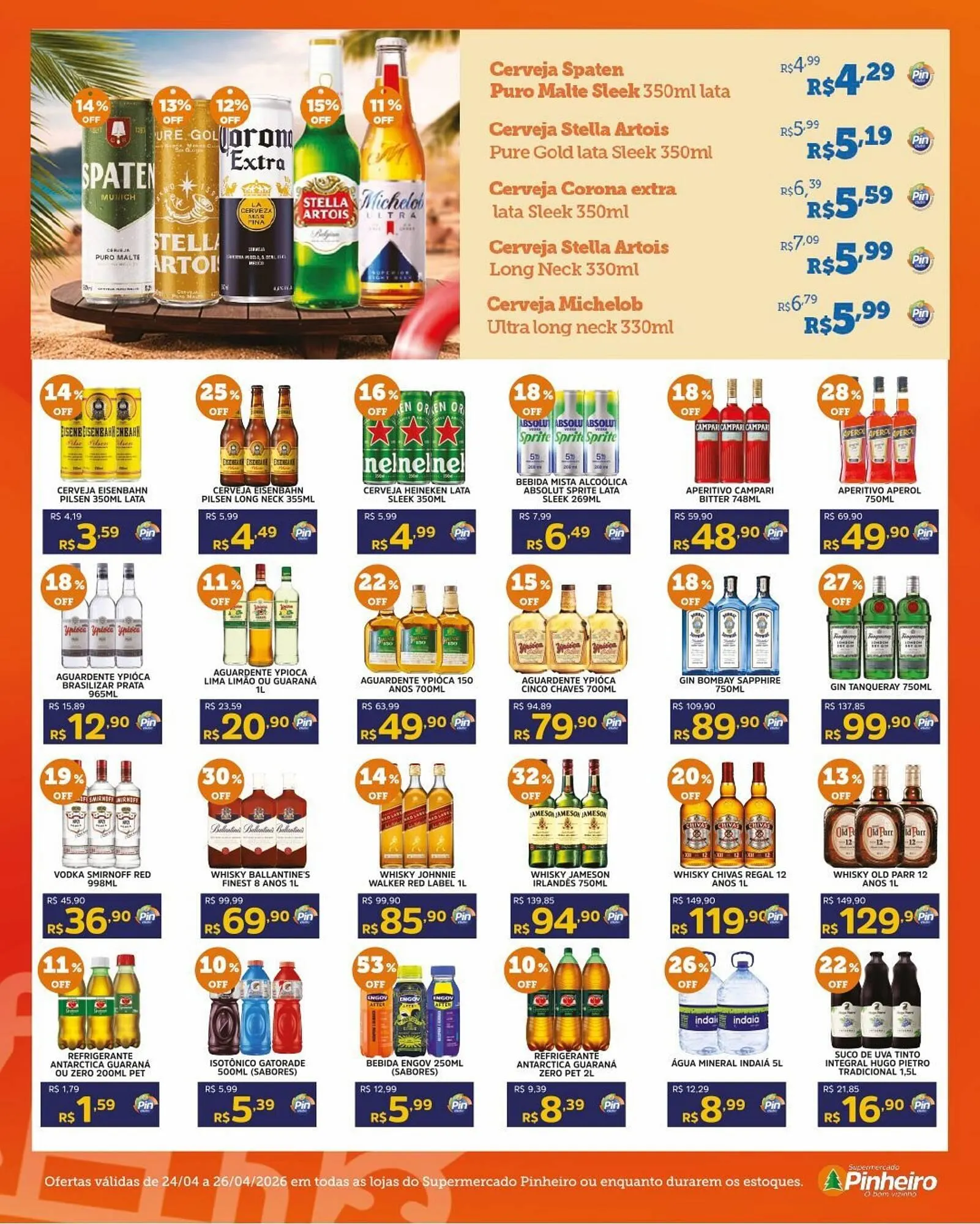 Encarte de Encarte Pinheiro Supermercado 24 de abril até 26 de abril 2026 - Pagina 4