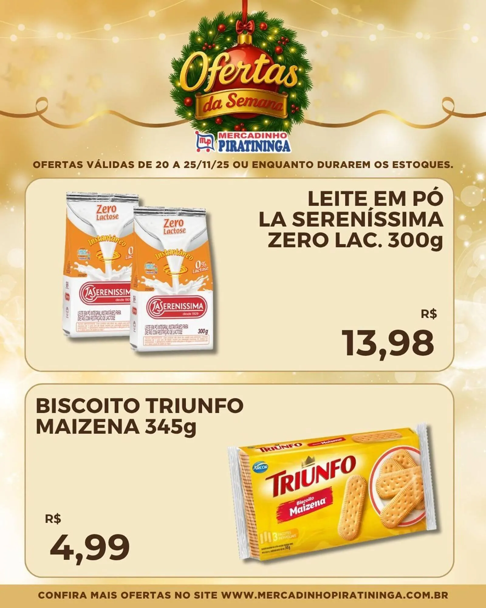 Encarte de Catálogo Mercadinho Piratininga 20 de novembro até 25 de novembro 2025 - Pagina 1