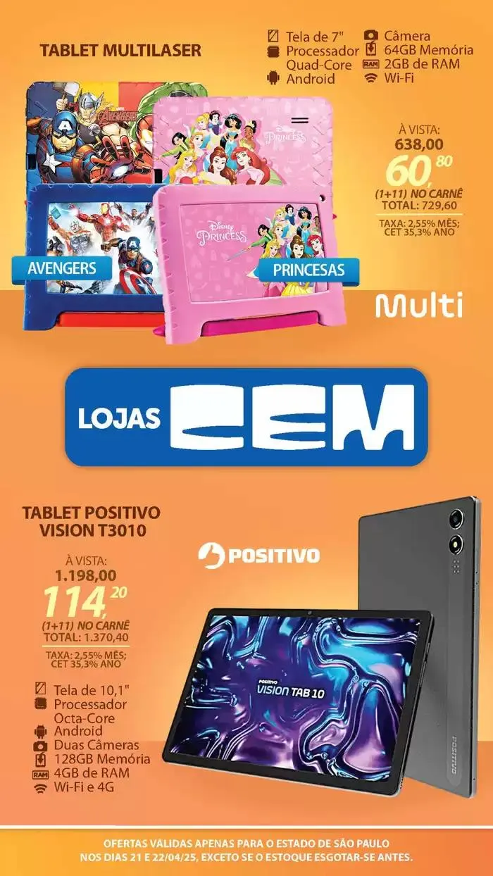 Encarte de Encarte Lojas Cem 18 de abril até 30 de abril 2025 - Pagina 8