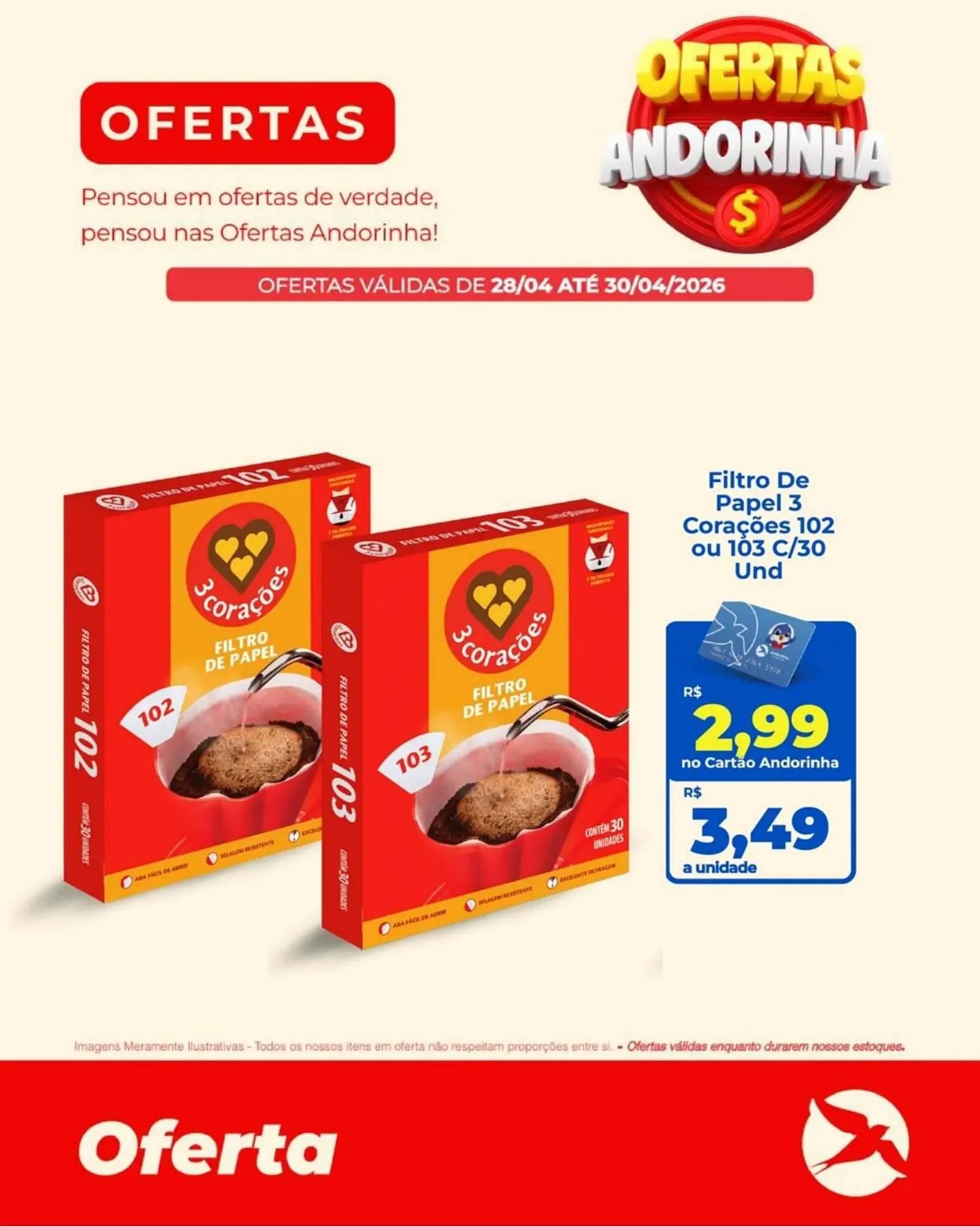 Encarte de Folheto Andorinha Hipermercado 28 de abril até 30 de abril 2026 - Pagina 1