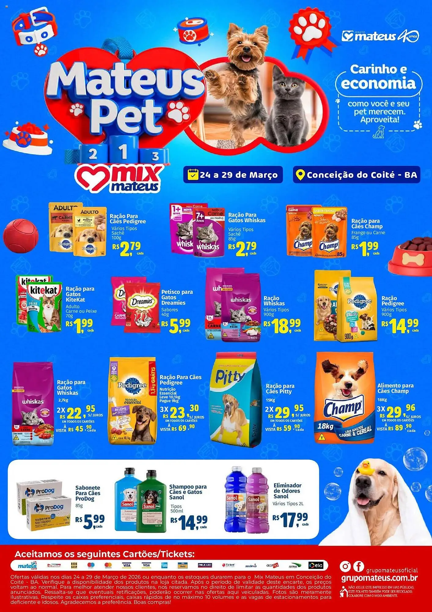 Encarte de Catálogo Supermercados Mateus 24 de março até 29 de março 2026 - Pagina 1