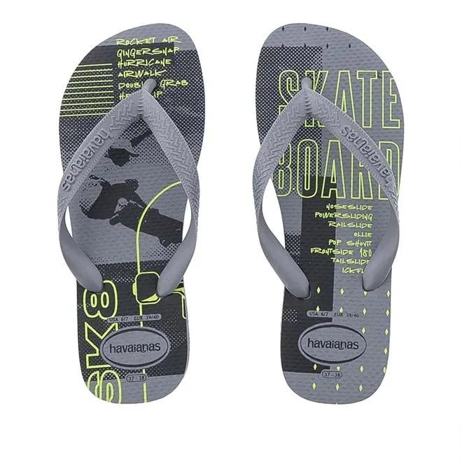 Chinelo Havaianas Top Athletic Neon Cinza