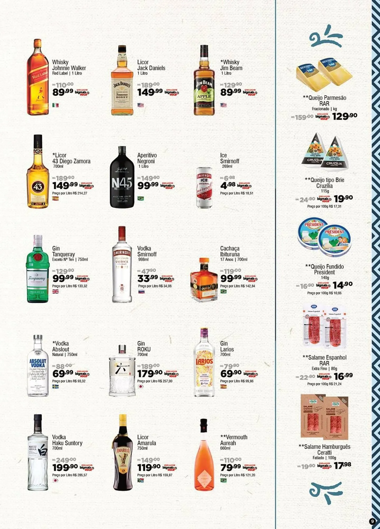 Encarte de Catálogo Big Mais Supermercados 31 de julho até 12 de agosto 2025 - Pagina 9