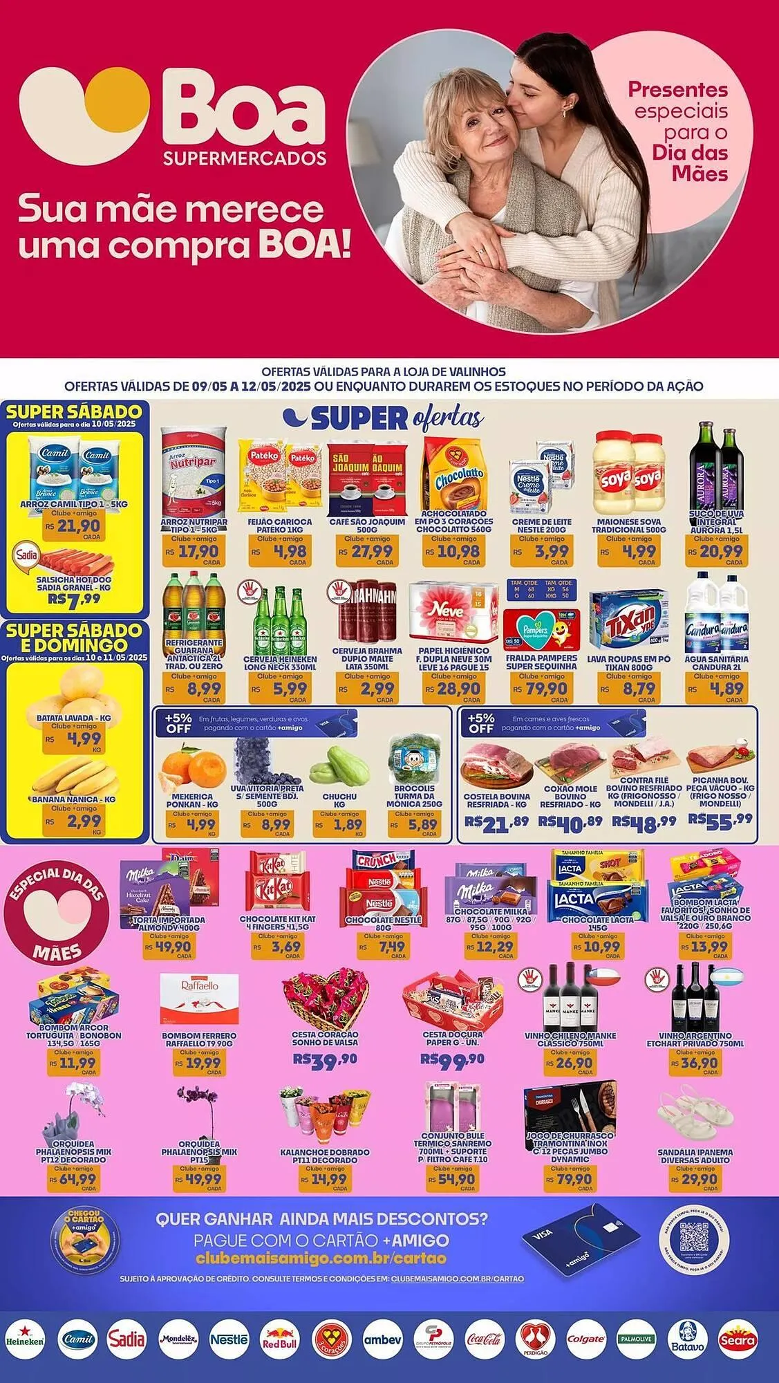 Encarte de Catálogo Boa Supermercados 9 de maio até 12 de maio 2025 - Pagina 1