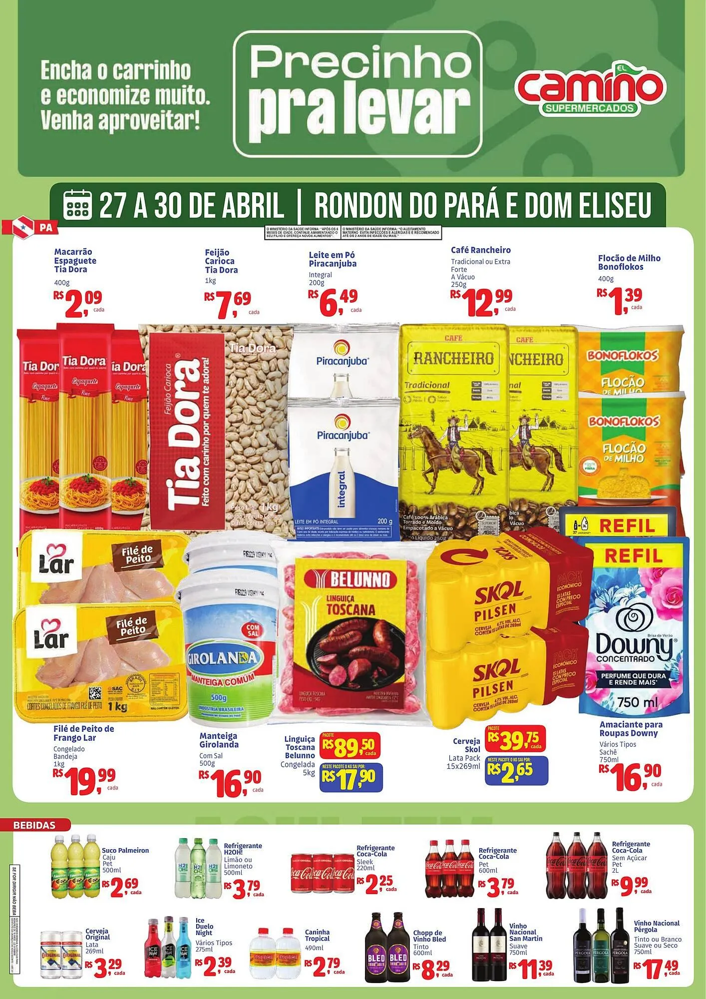 Encarte de Catálogo Camiño supermercados 27 de abril até 30 de abril 2026 - Pagina 1