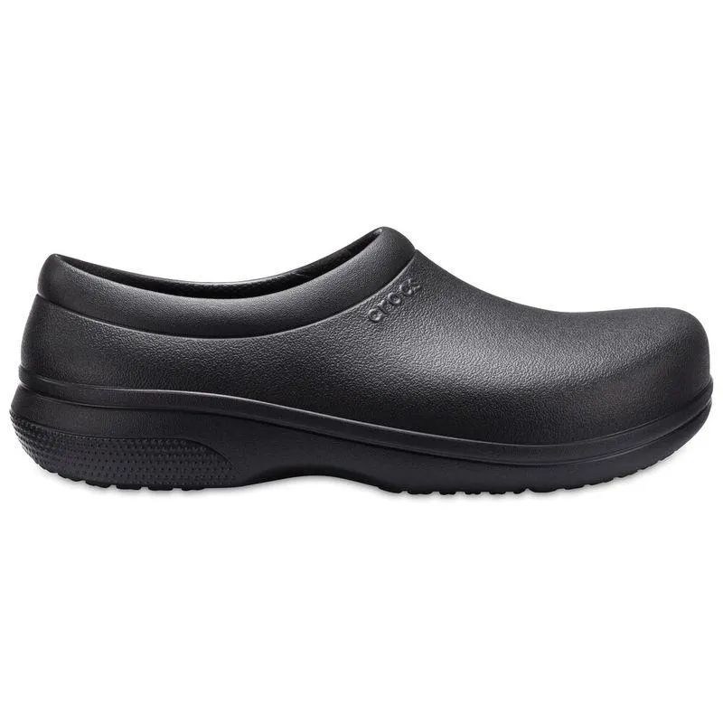 Clog Crocs On The Clock Work Slipon BLACK