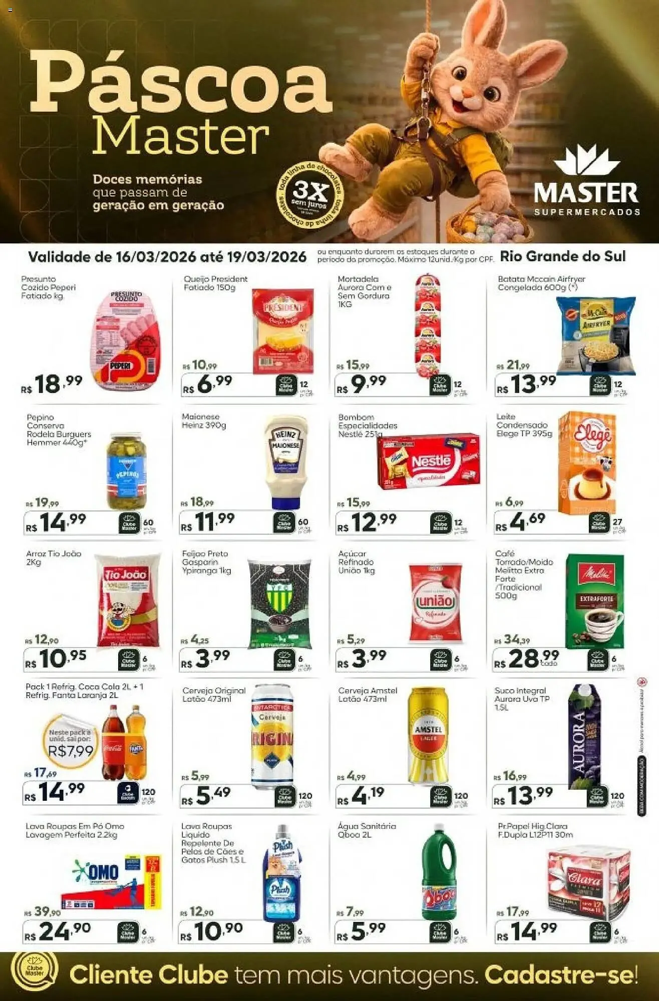 Encarte de Folheto Master Supermercados 16 de março até 19 de março 2026 - Pagina 1