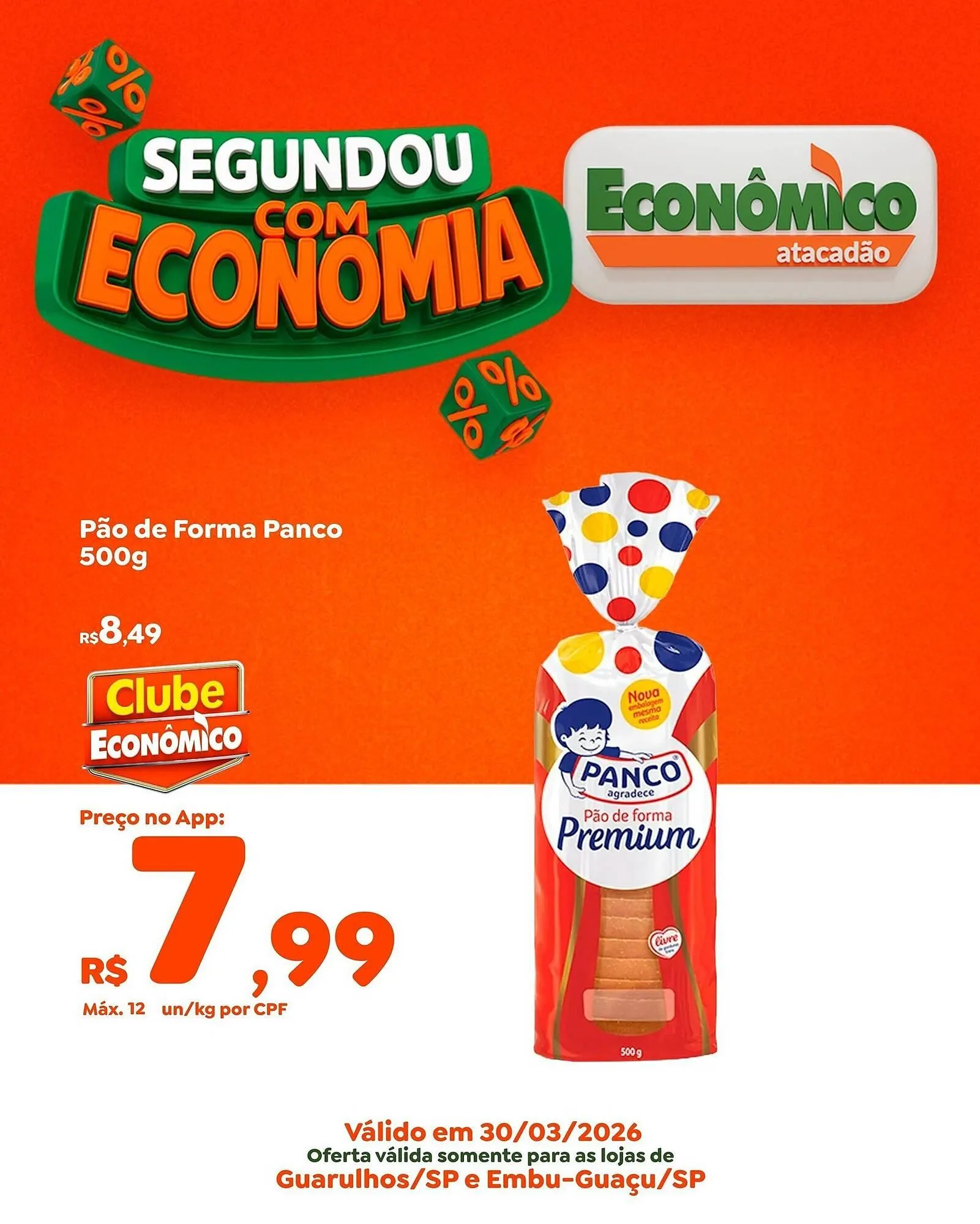 Encarte de Catálogo Econômico Atacadão 30 de março até 30 de março 2026 - Pagina 1