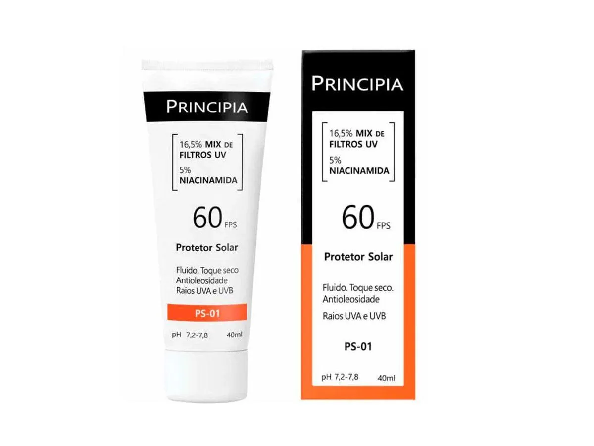 Protetor Solar Facial Principia PS-01 FPS60 Antioleosidade 40ml