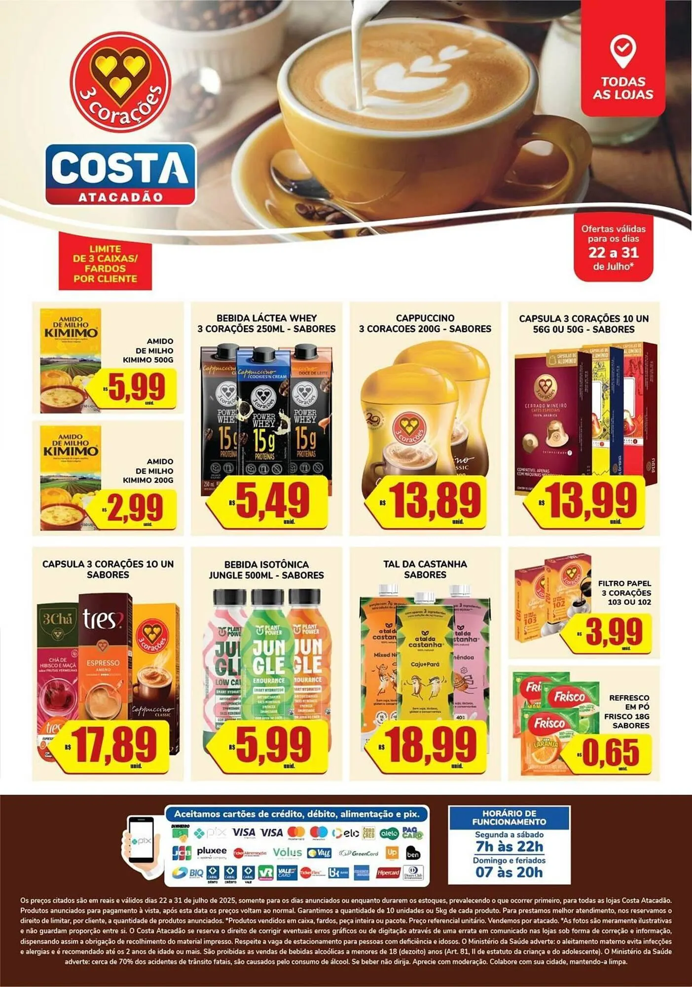 Encarte de Catálogo Costa Atacadão 24 de julho até 31 de julho 2025 - Pagina 1