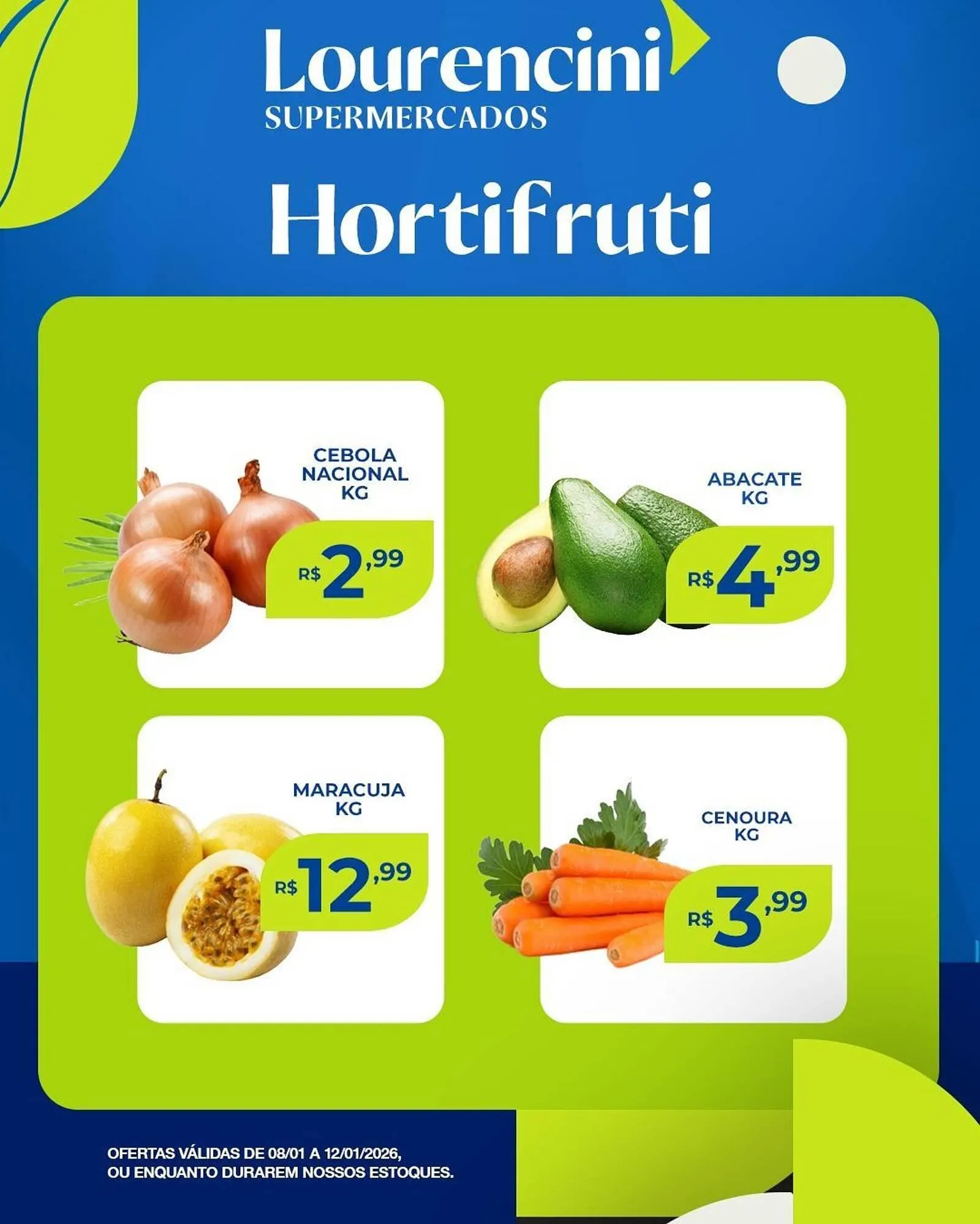 Encarte de Catálogo Lourencini Supermercados 9 de janeiro até 12 de janeiro 2026 - Pagina 1
