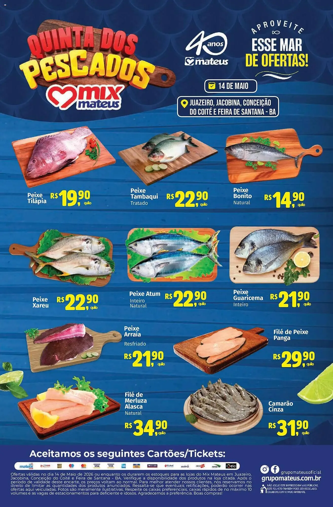 Encarte de Catálogo Supermercados Mateus 14 de maio até 14 de maio 2026 - Pagina 1
