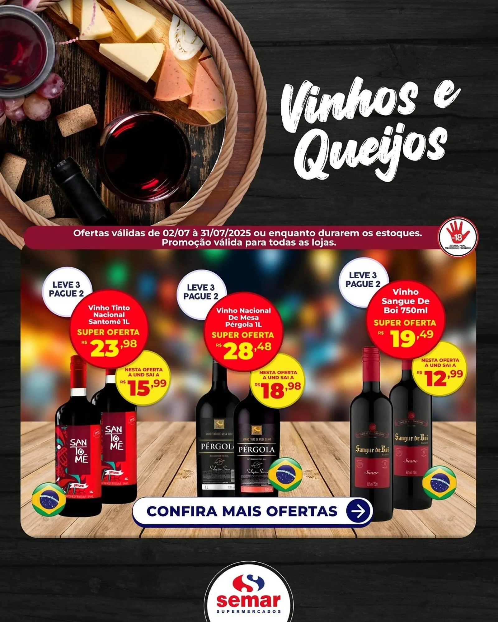 Encarte de Catálogo Semar Supermercado 12 de julho até 31 de julho 2025 - Pagina 1