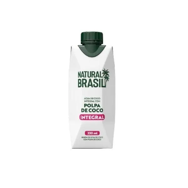 Água de Coco Natural Brasil Integral com Poupa 330ml 1 UN