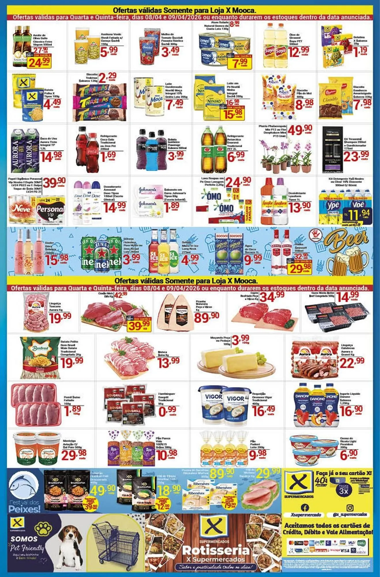 Encarte de Folheto X Supermercados 8 de abril até 9 de abril 2026 - Pagina 1