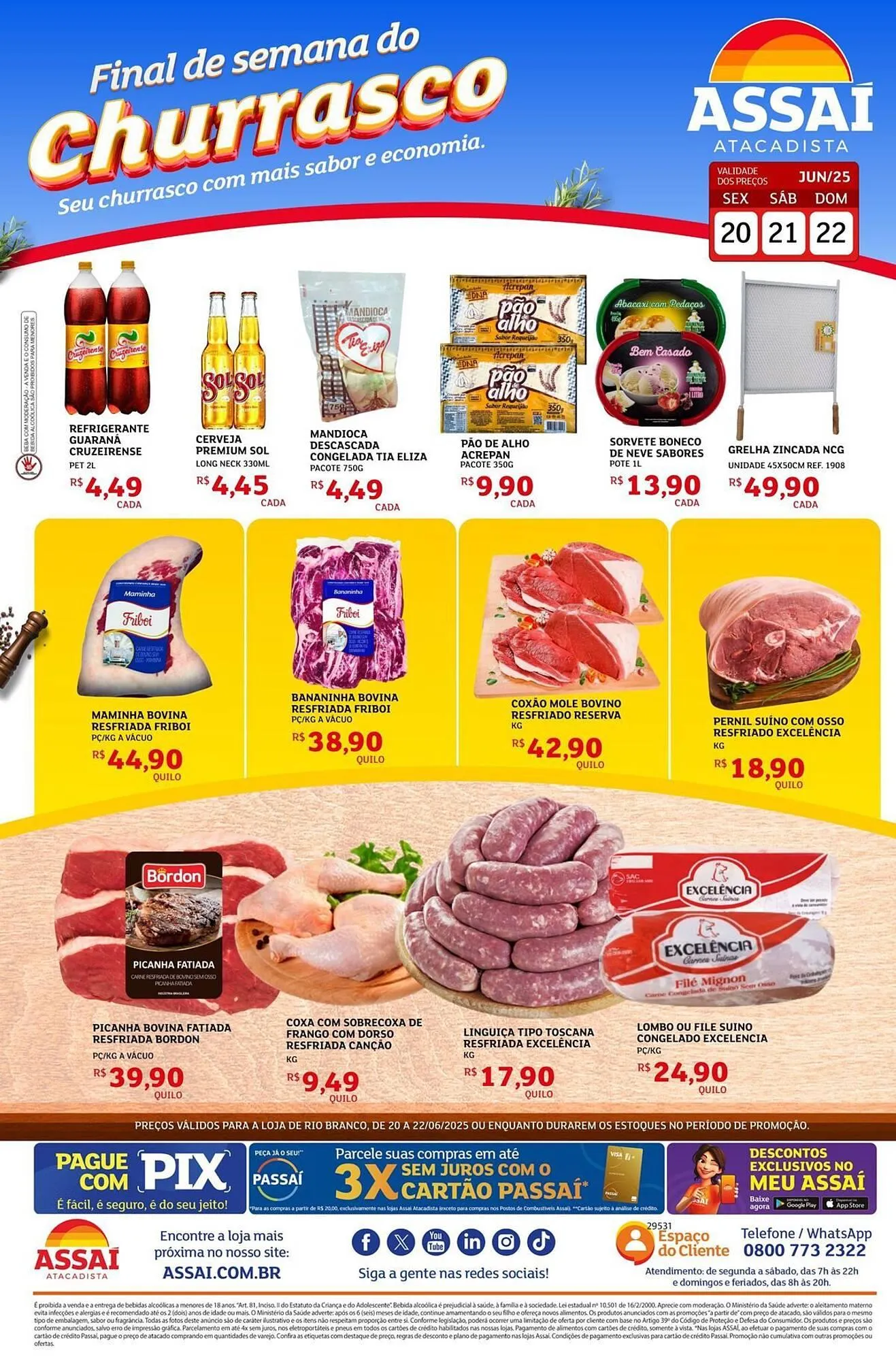 Encarte de Catálogo Assaí Atacadista 20 de junho até 22 de junho 2025 - Pagina 1