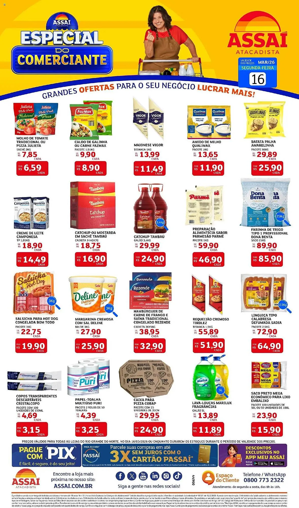 Encarte de Encarte Assaí Atacadista 16 de março até 16 de março 2026 - Pagina 1