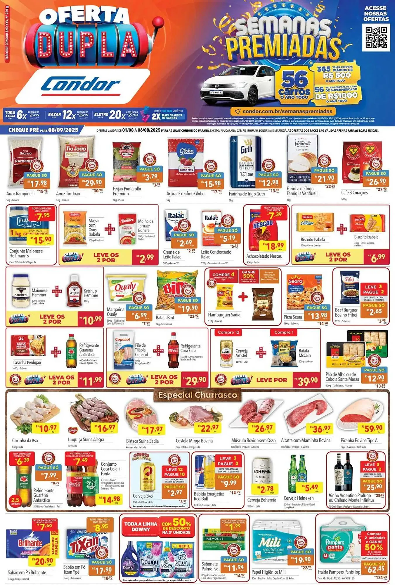 Encarte de Catálogo Supermercados Condor 2 de agosto até 6 de agosto 2025 - Pagina 1